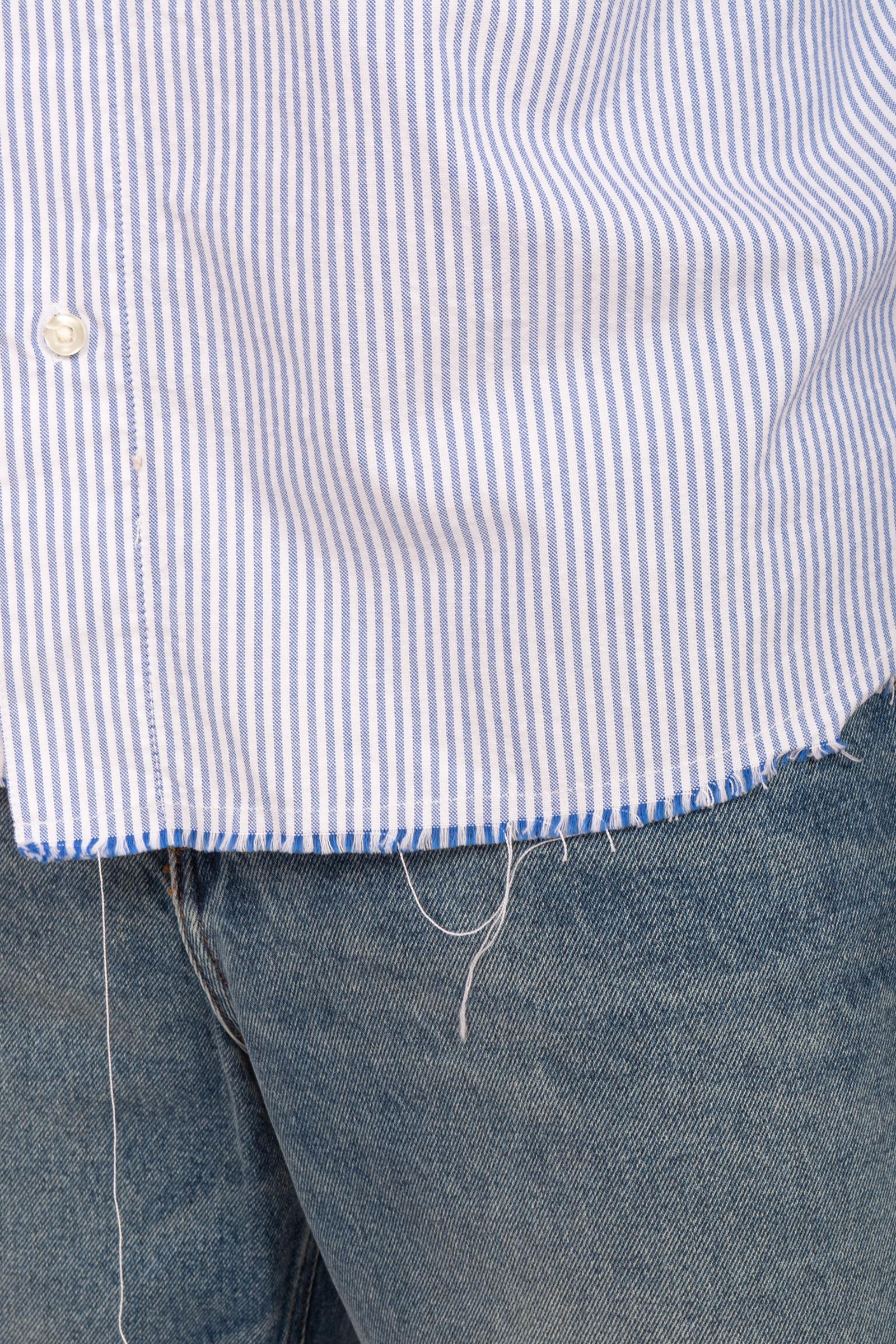camicia in popeline a righe 'dropped' AMU128CG35XXXX C0153 AMISH