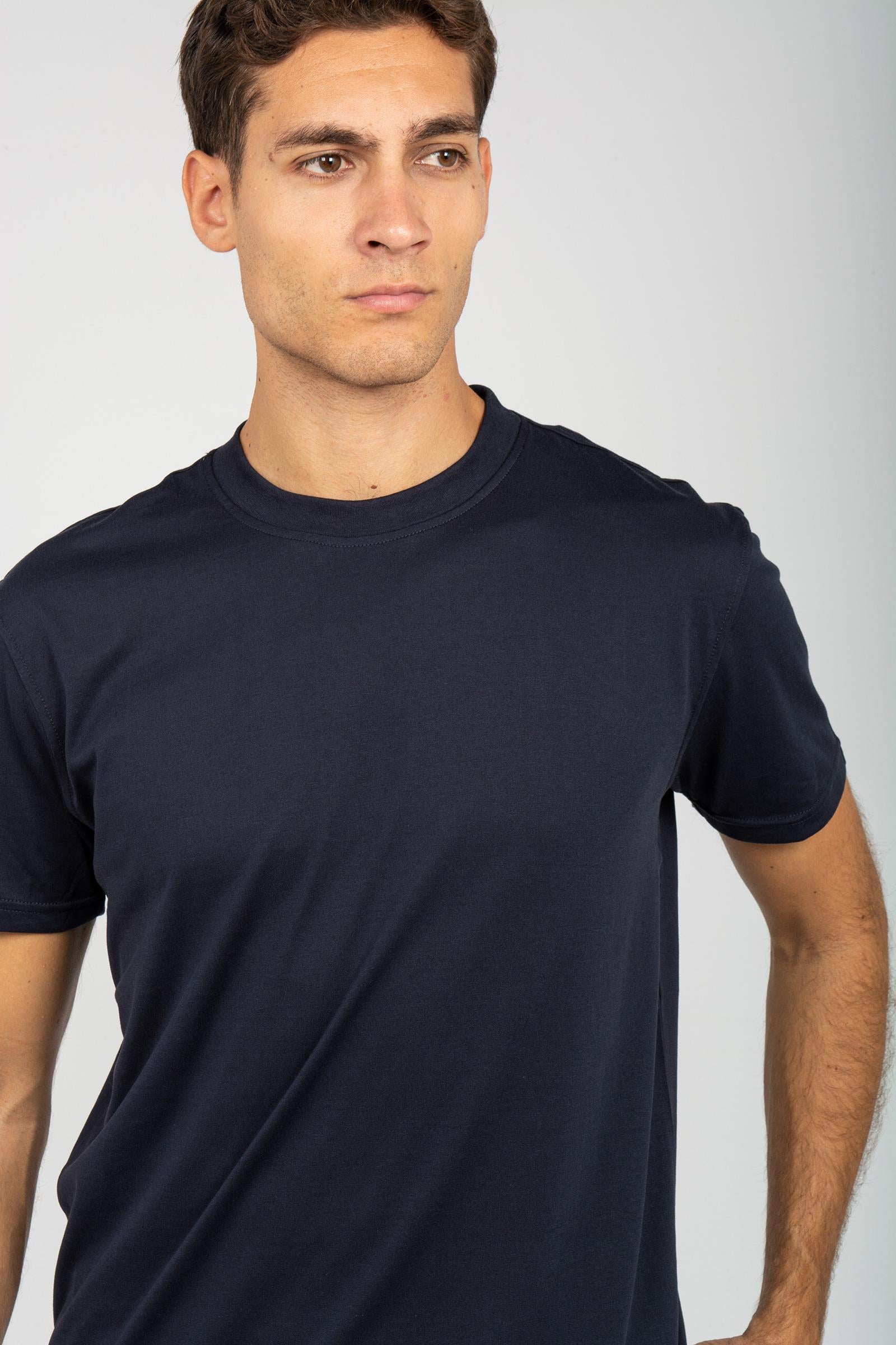 t-shirt in cotone e seta TL5STM050LEL 01CD0360 PT TORINO