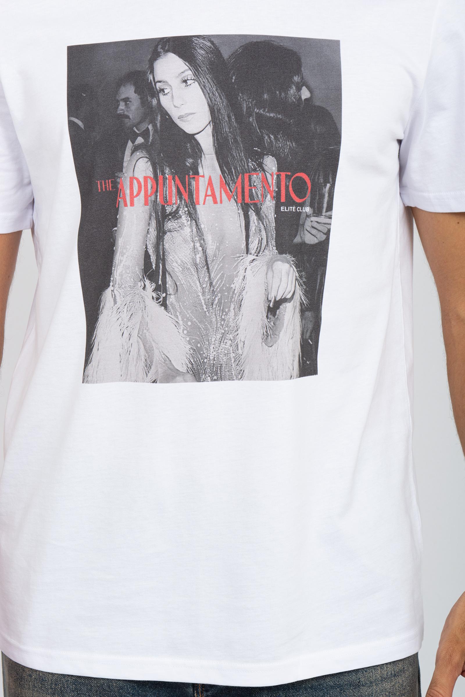 t-shirt in cotone 'lappuntamento' TSBASIC921APP WHT ELITE