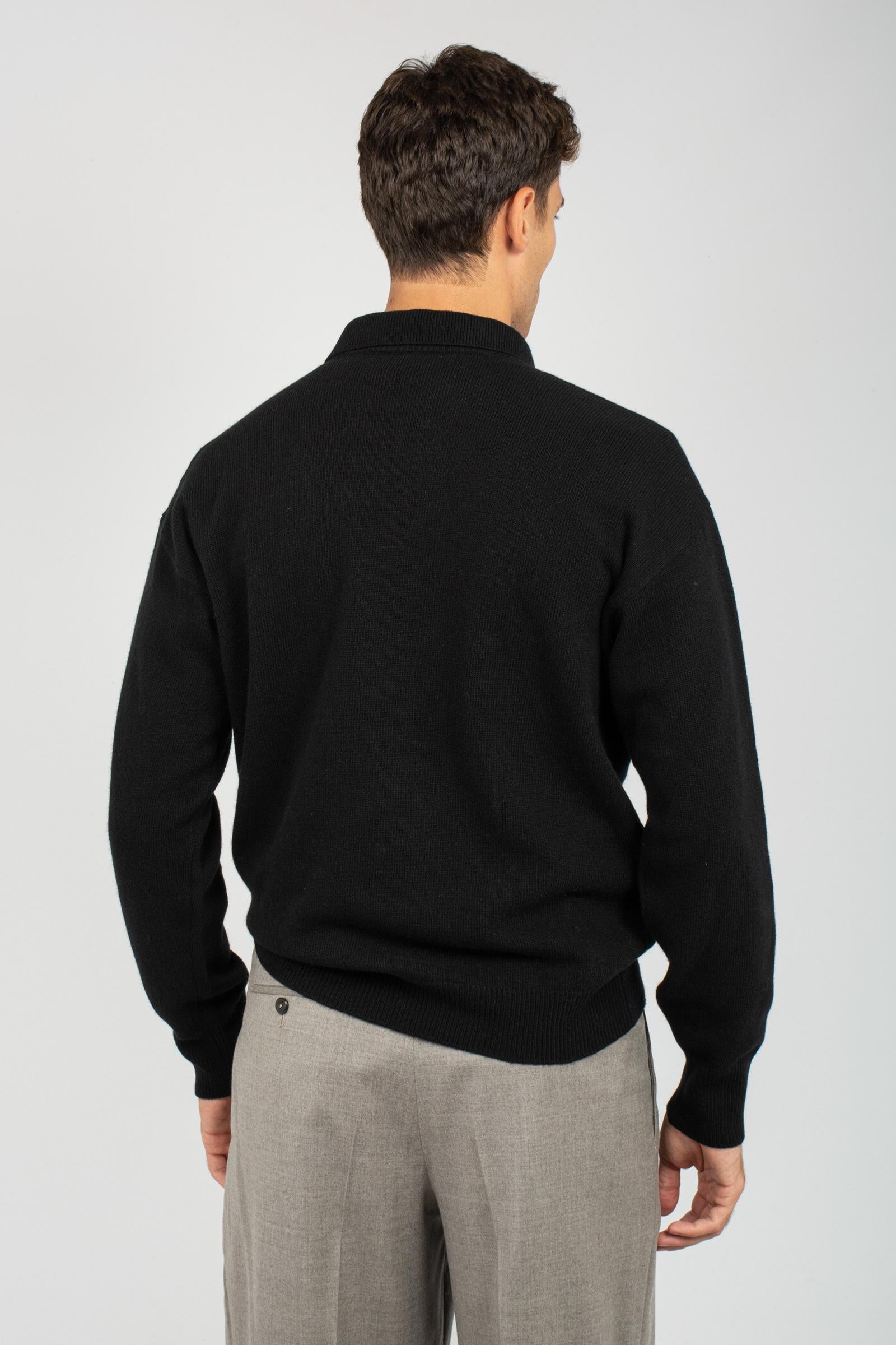 polo scollo v in misto lana e cashmere 253M37104 09 ROBERTO COLLINA