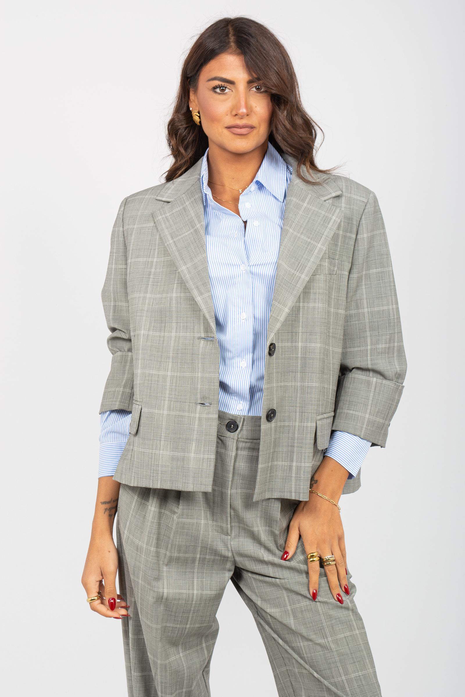 felpa con zip in cotone M1F0081 GRIGIO SOLOTRE