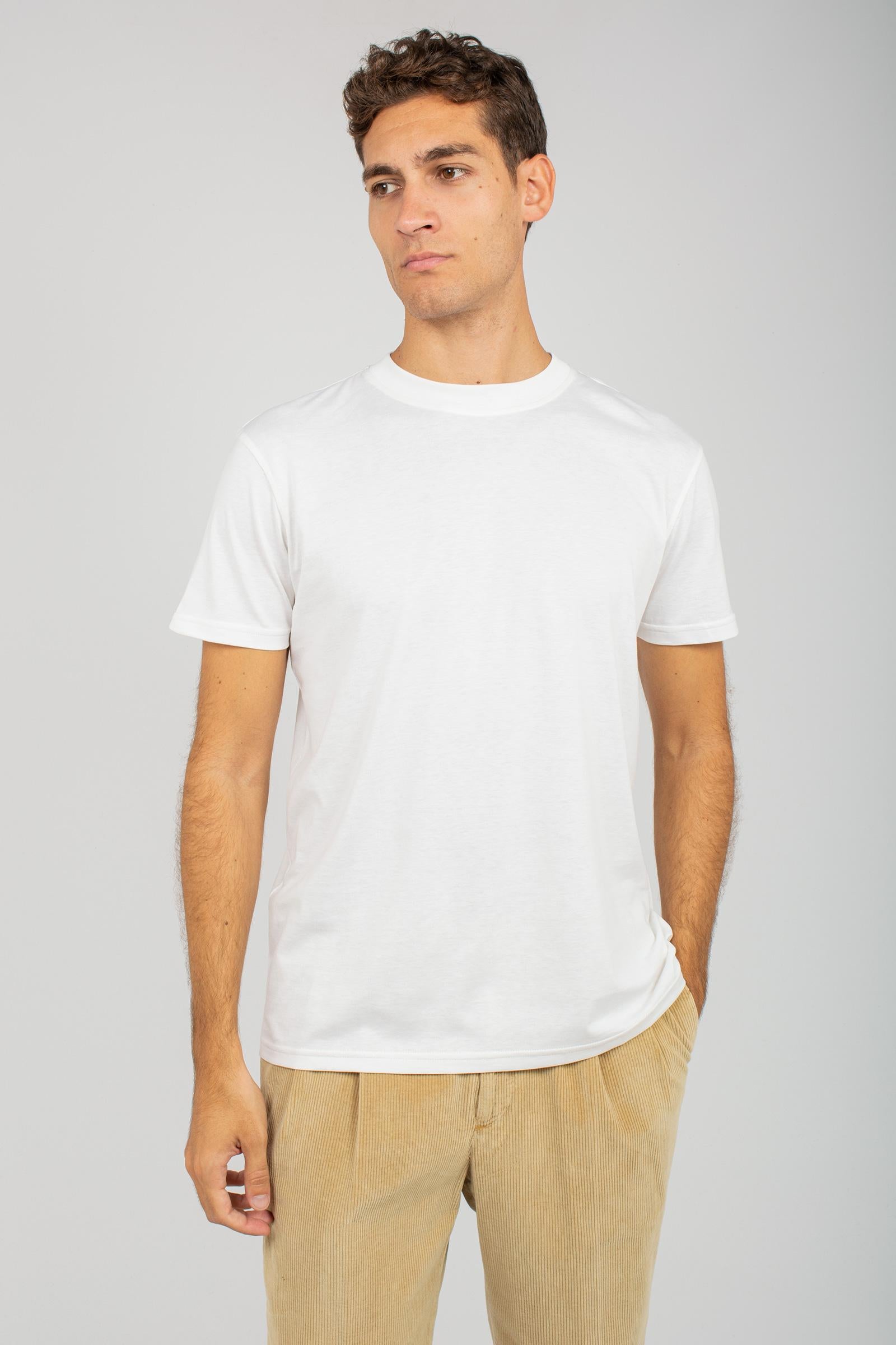t-shirt in cotone e seta TL5STM050LEL 01CD0010 PT TORINO