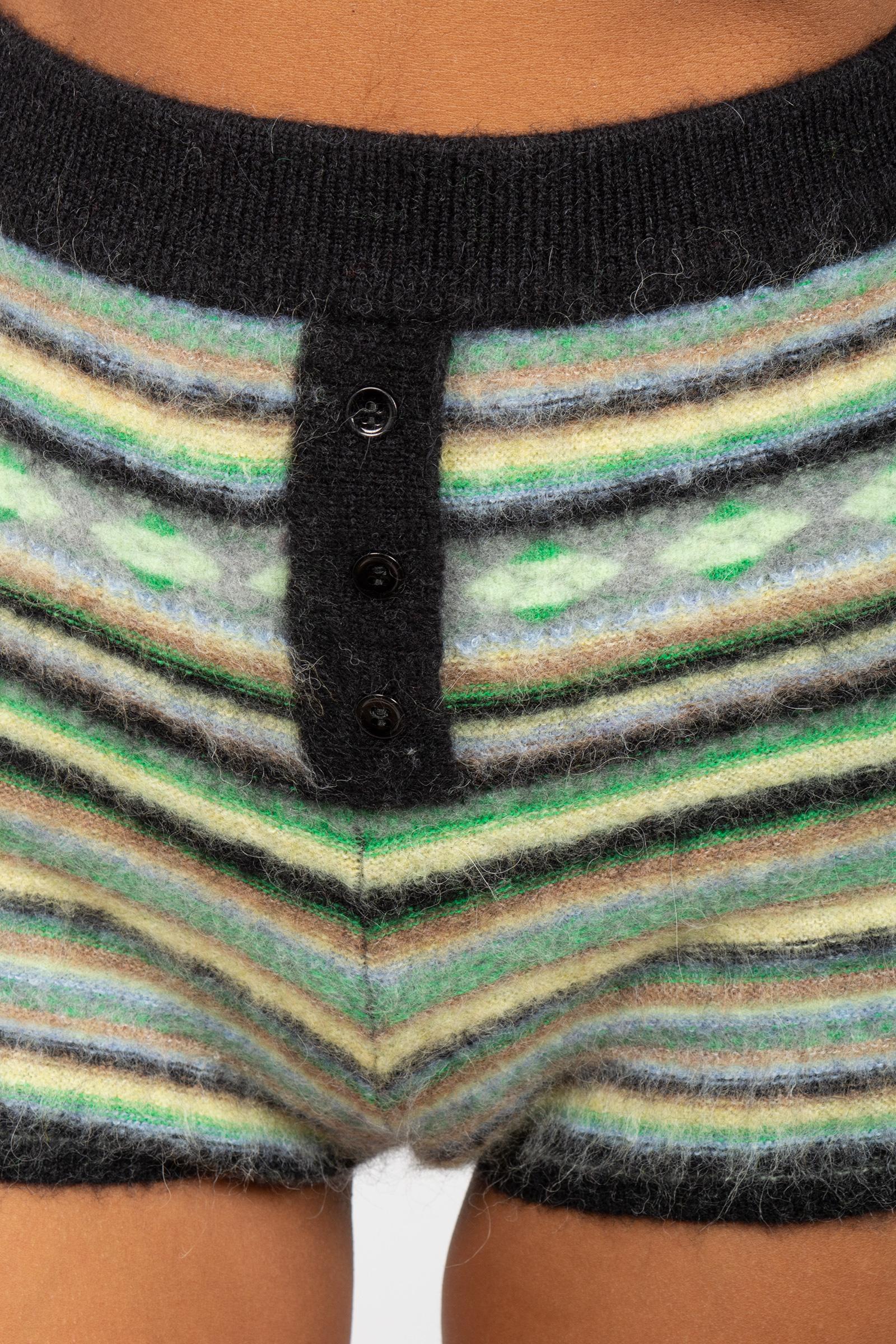 short a righe in misto mohair M3F0115 NEROMELA SOLOTRE