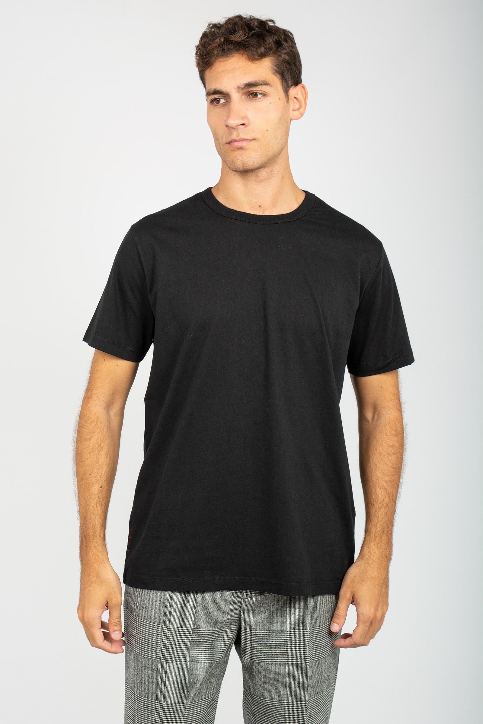 t-shirt in cotone B6F0042 NERO AMARANTO