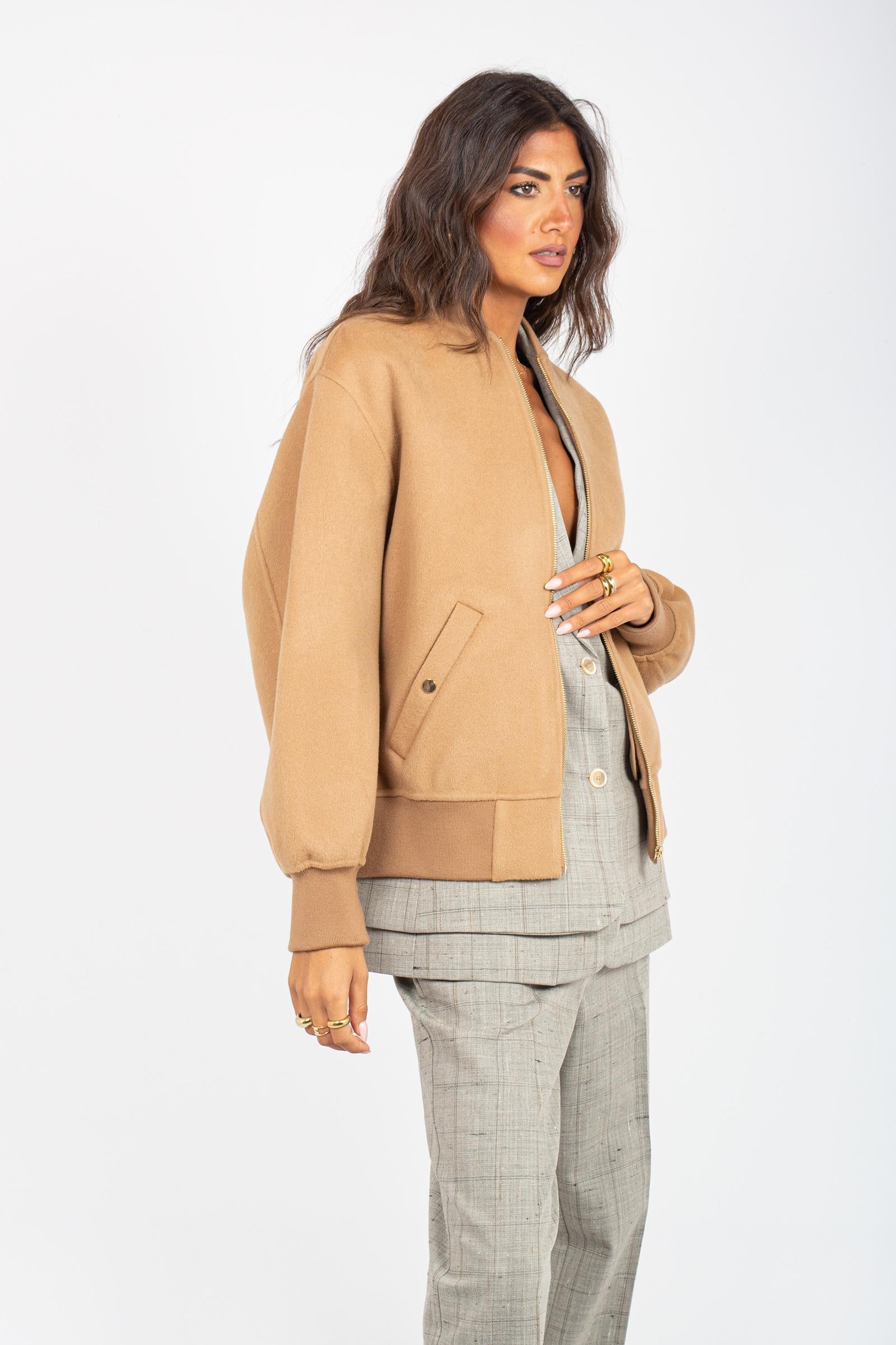 bomber in panno di lana 'azalea' Y5WV51 U70 SEMICOUTURE