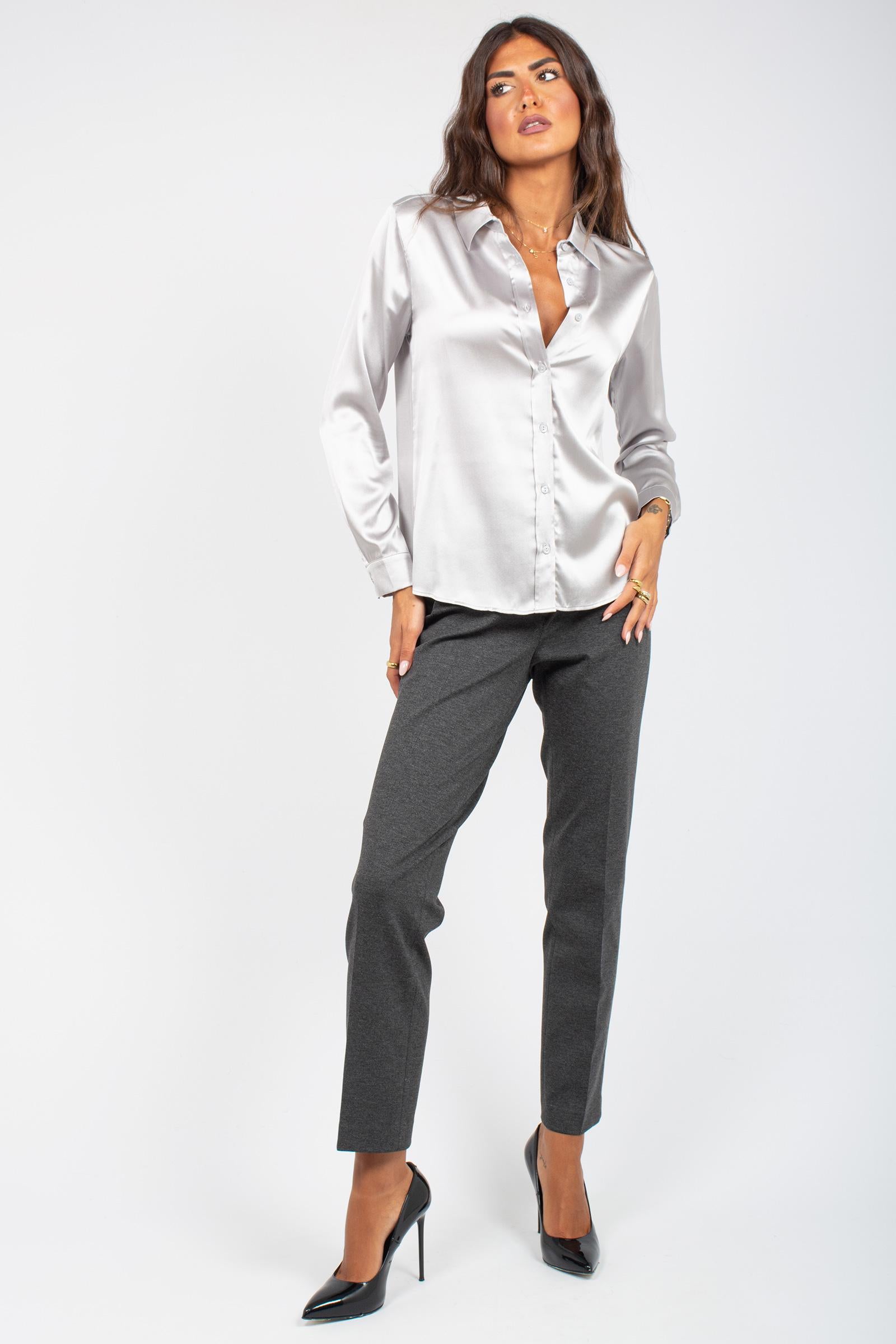 camicia in viscosa e seta strech 255M1004 009 MAIDA MILA