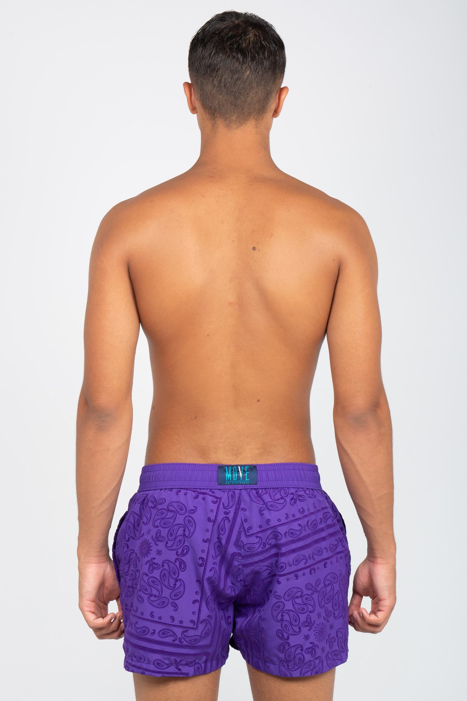 boxer mare floccato bandana 'guadalupa' GUADABANDANA VIOLA MOVE BEACHWARE