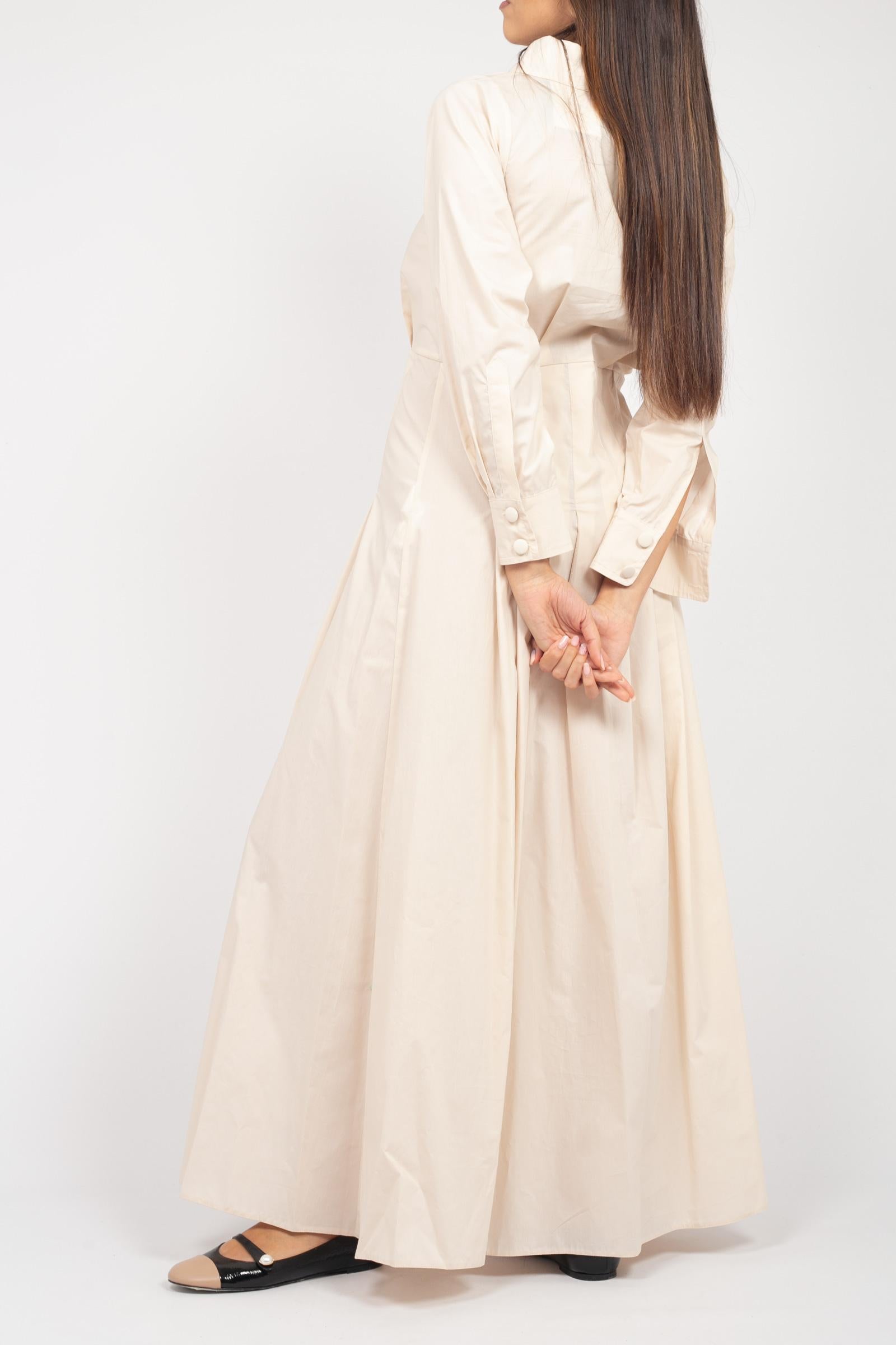 abito lungo in cotone AB4022ART14199 BEIGE ACTUALEE