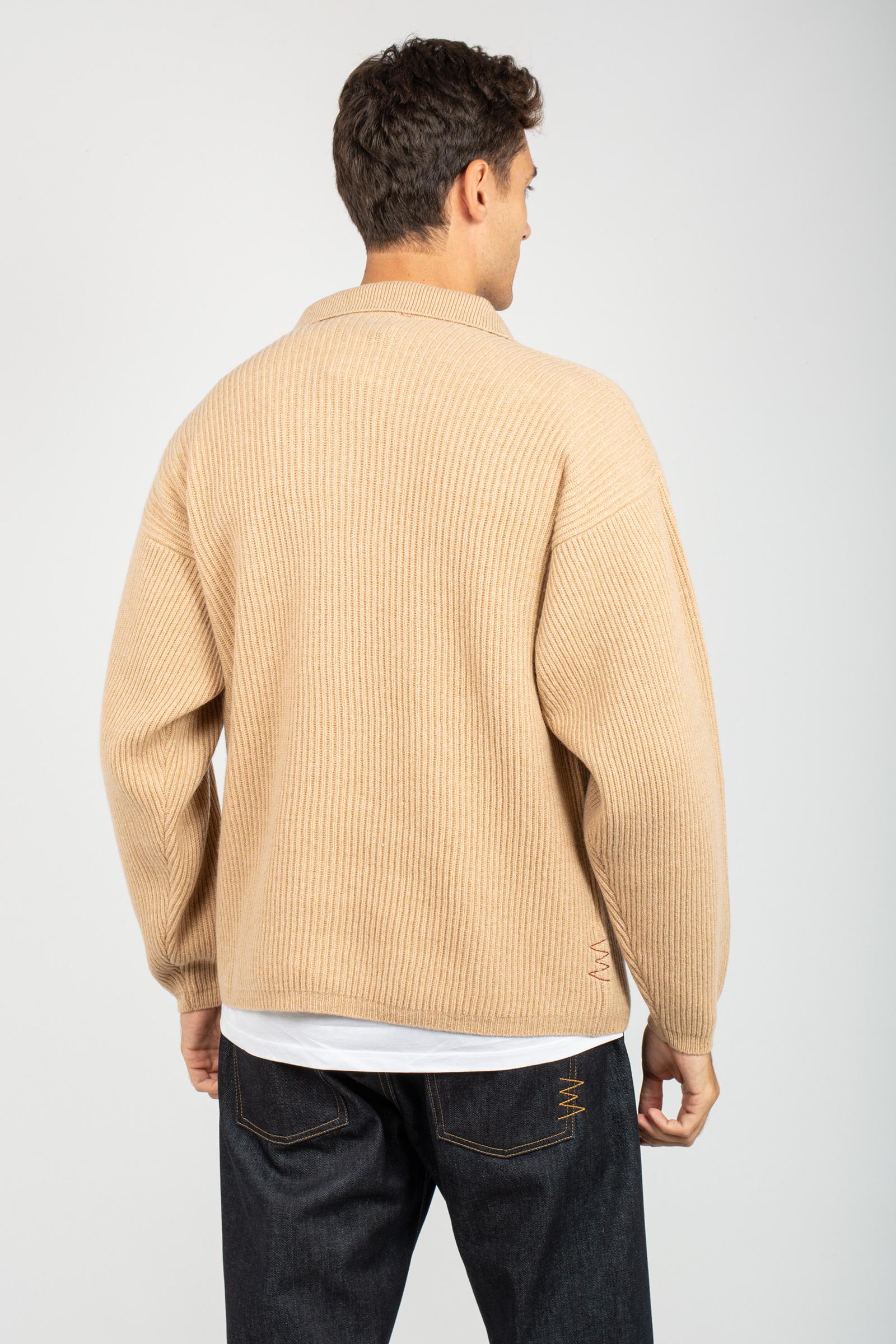 cardigan in lana costa inglese B9F0004 NOCCIOLA AMARANTO