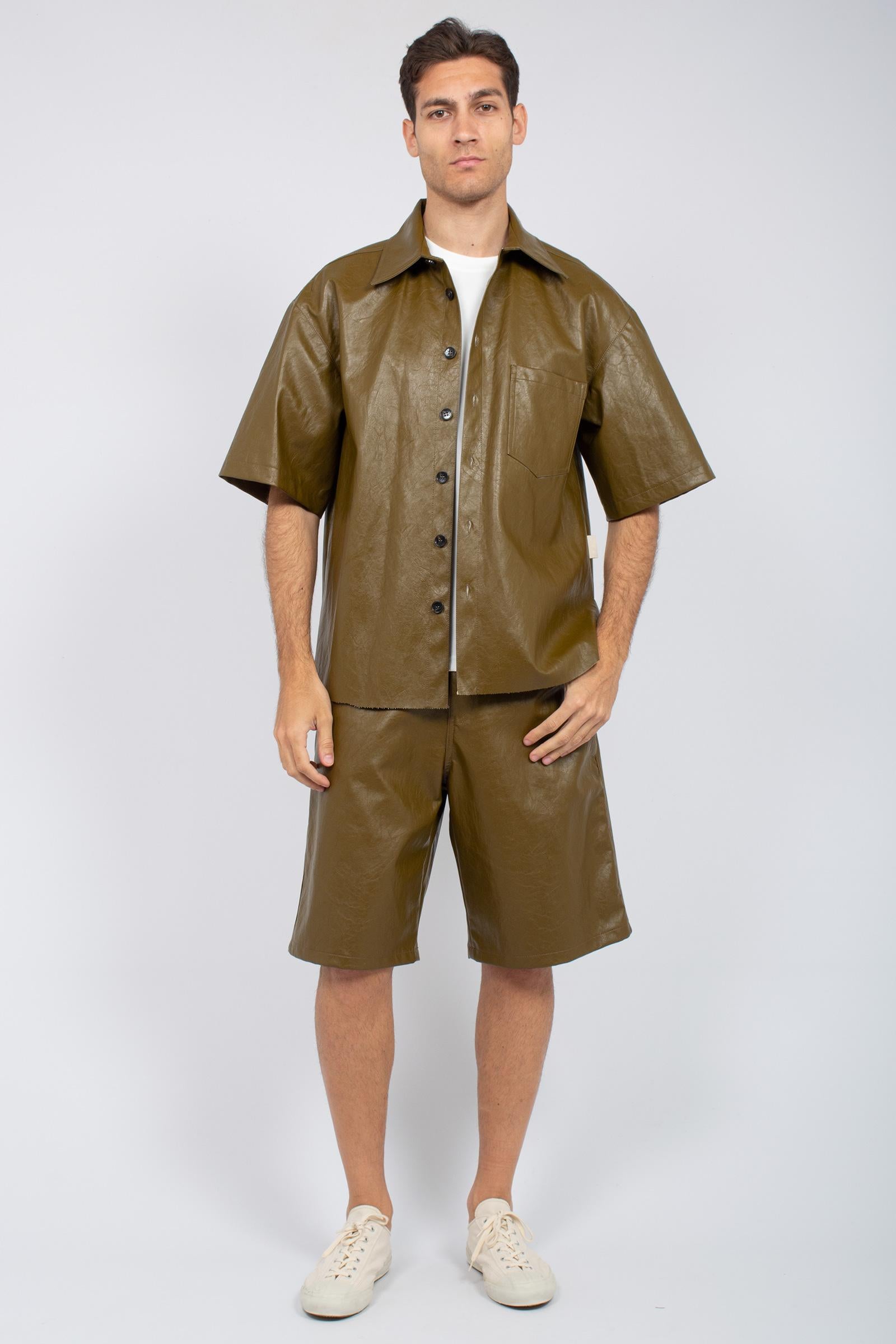 bermuda in ecopelle 2201C533 OLIVE C93