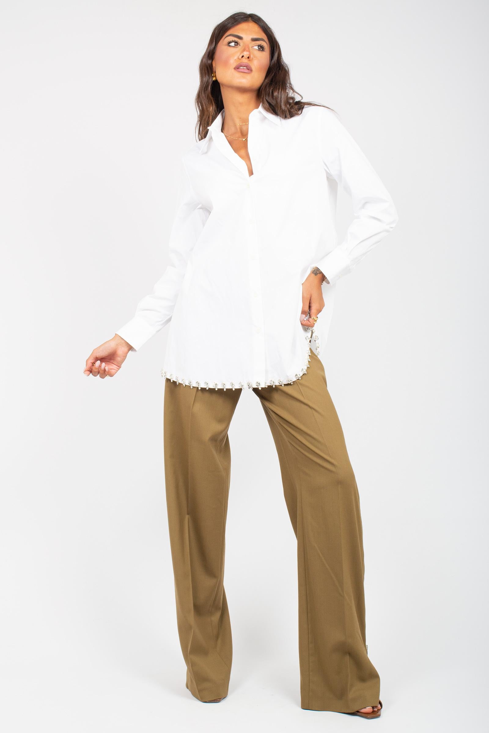 camicia con ricamo in cotone 'estebana' S5WK03 A01 SEMICOUTURE