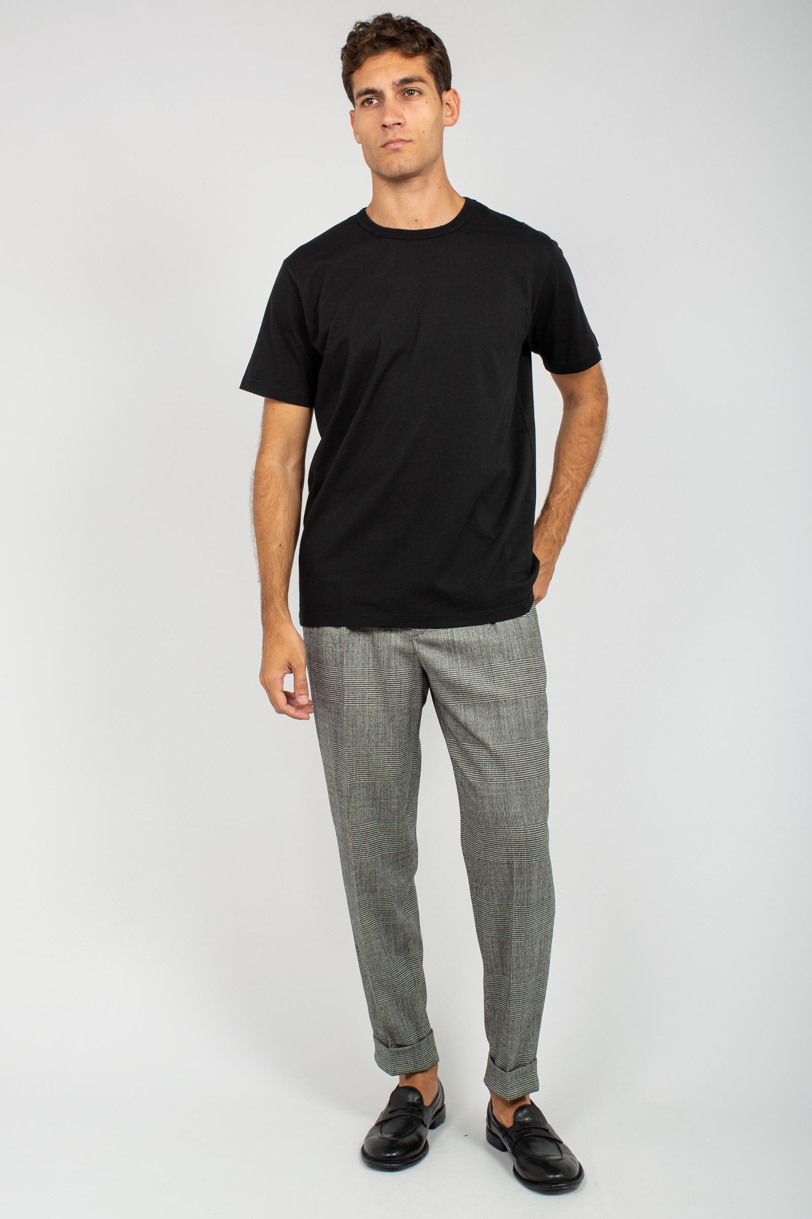t-shirt in cotone B6F0042 NERO AMARANTO