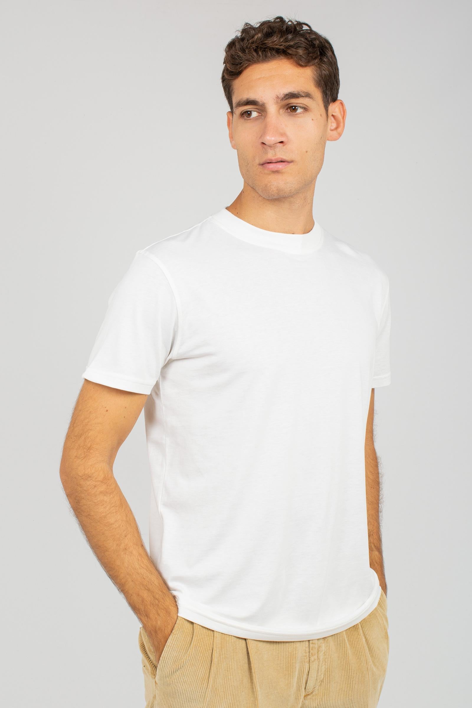 t-shirt in cotone e seta TL5STM050LEL 01CD0010 PT TORINO
