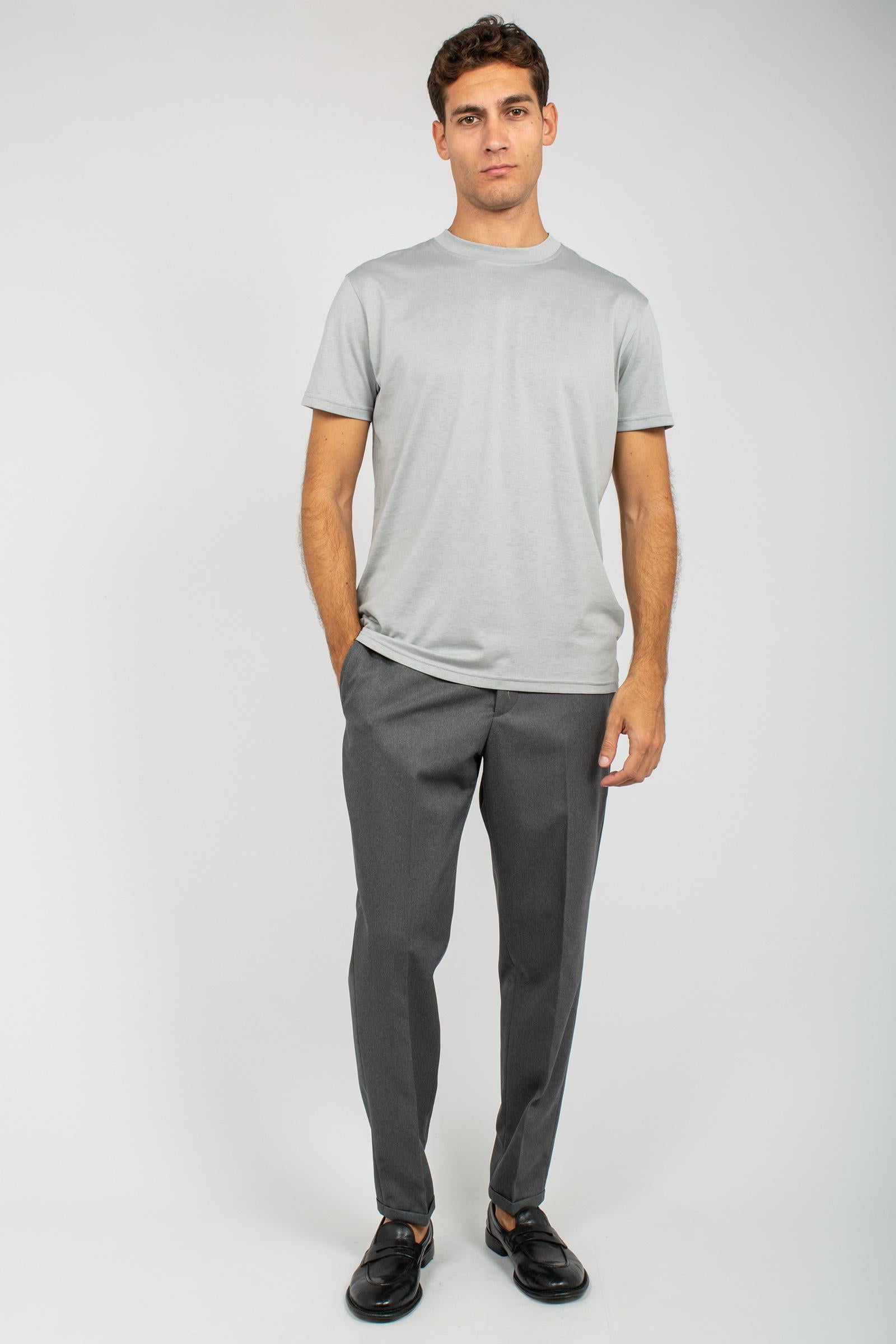 t-shirt in cotone e seta TL5STM050LEL 01CD0220 PT TORINO