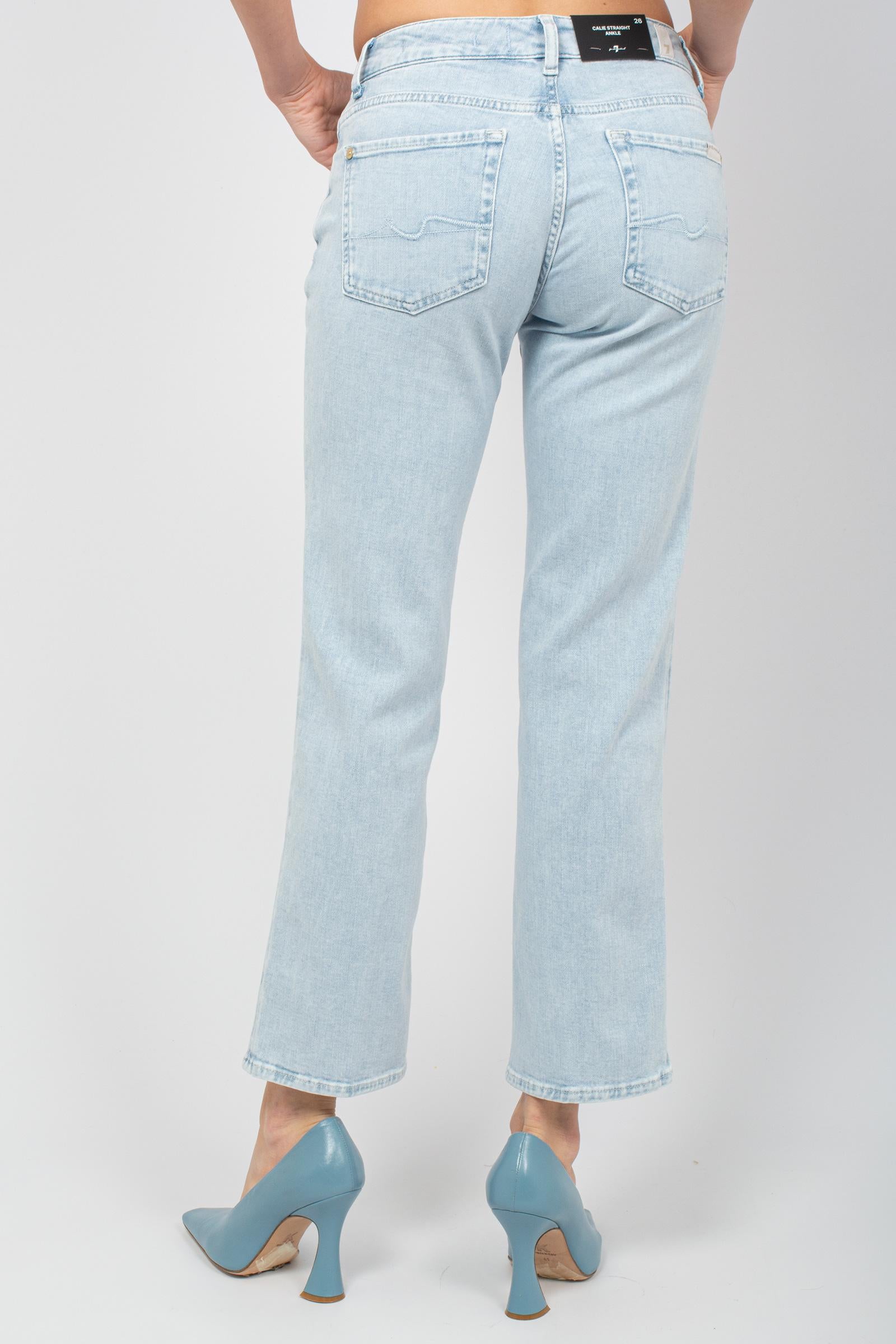 denim in cotone 'calie straight' 7U023R51 MALIBUSKY 7 FOR ALL MANKIND