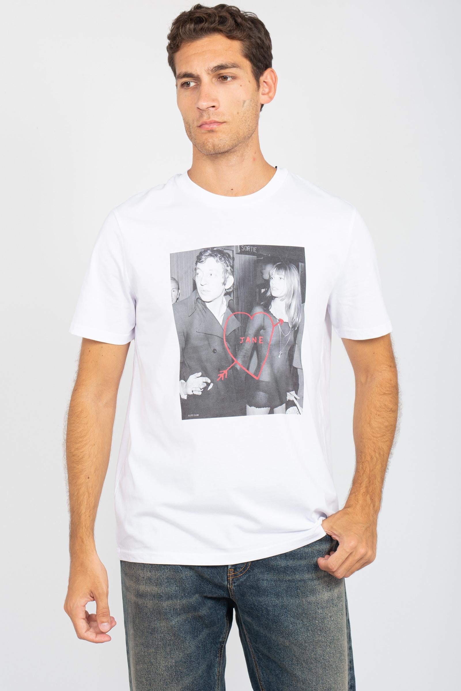 t-shirt in cotone 'birk' TSBSIC923BIRK WHT ELITE