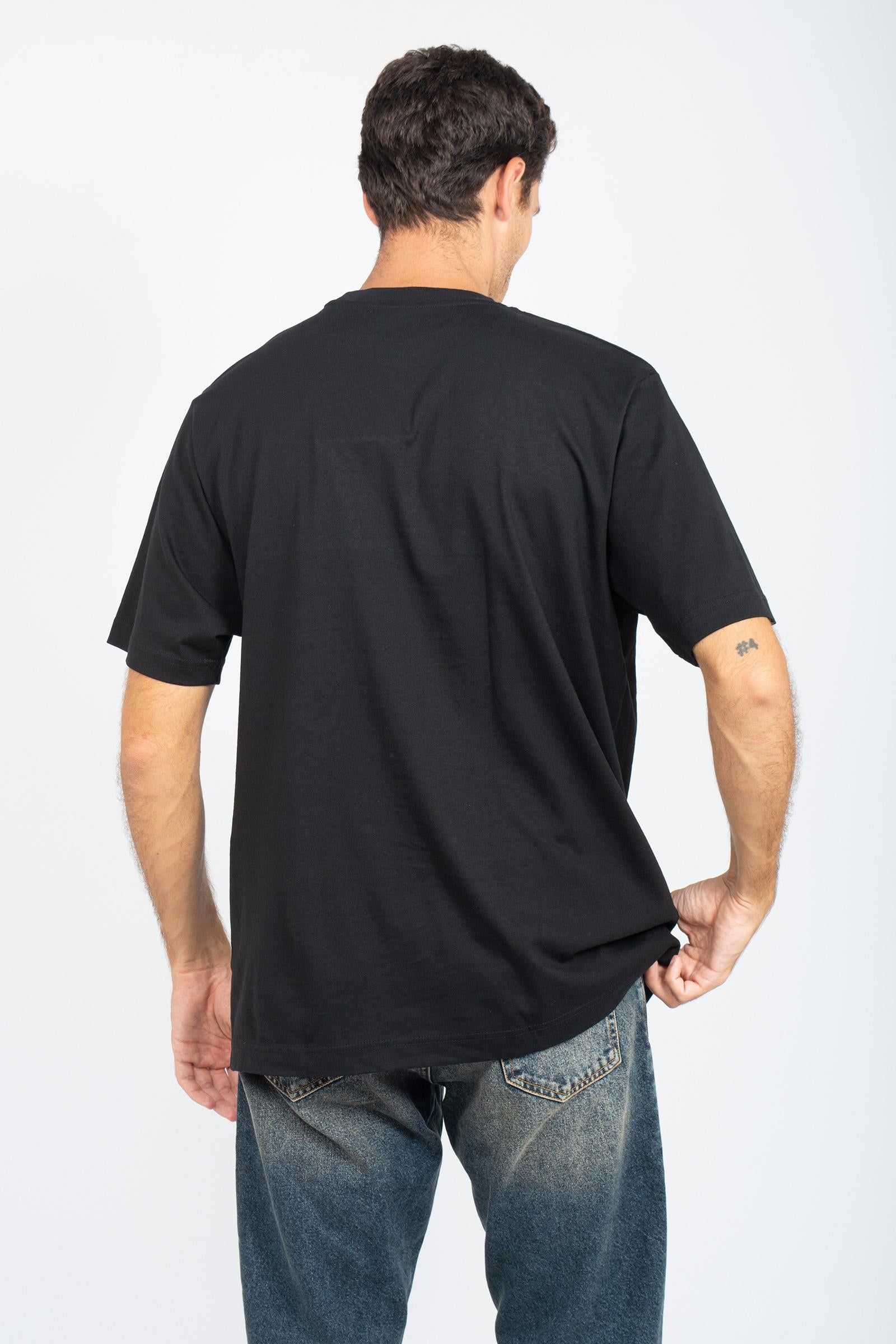 t-shirt oversize in cotone 'love yves' TSOVER956RENT BLK ELITE