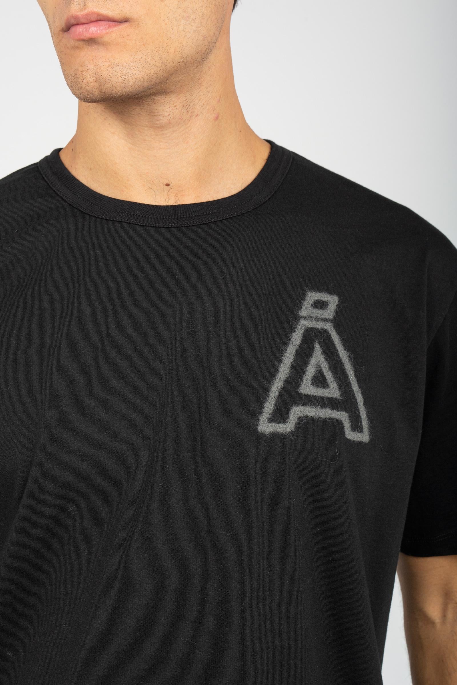 t-shirt in cotone B6F0064 NERO AMARANTO
