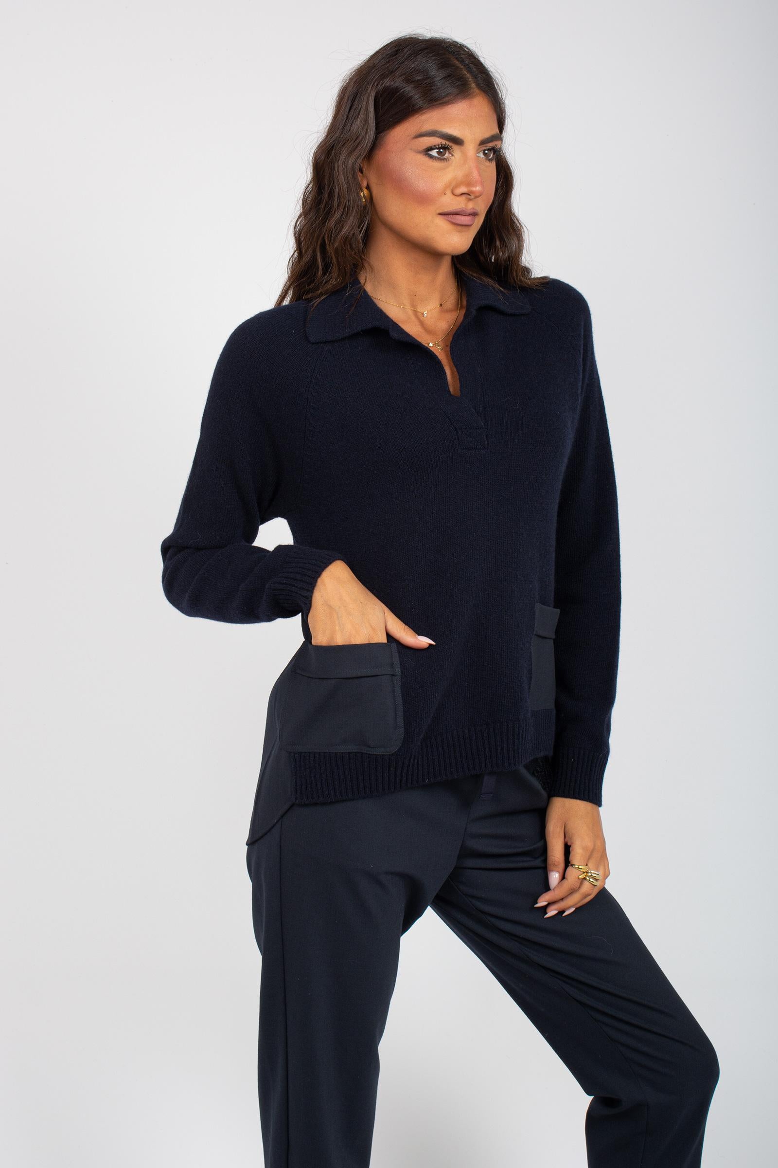 polo oversize in lana 'acantha' Y5WG21 K92 SEMICOUTURE