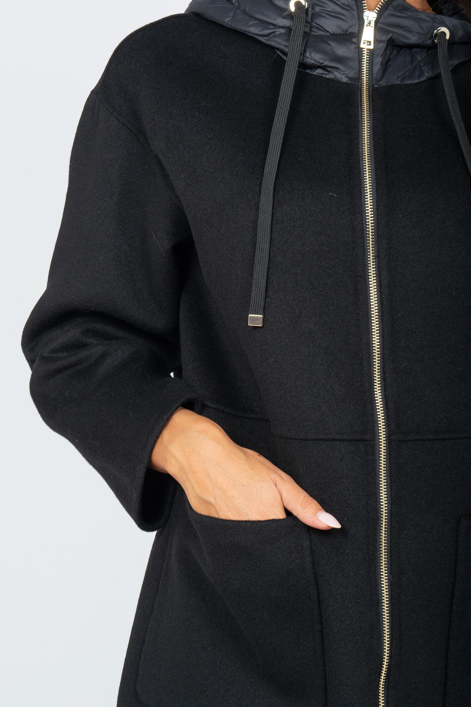 piumino in nylon e panno CP705ATOS NERO SANGERMANO