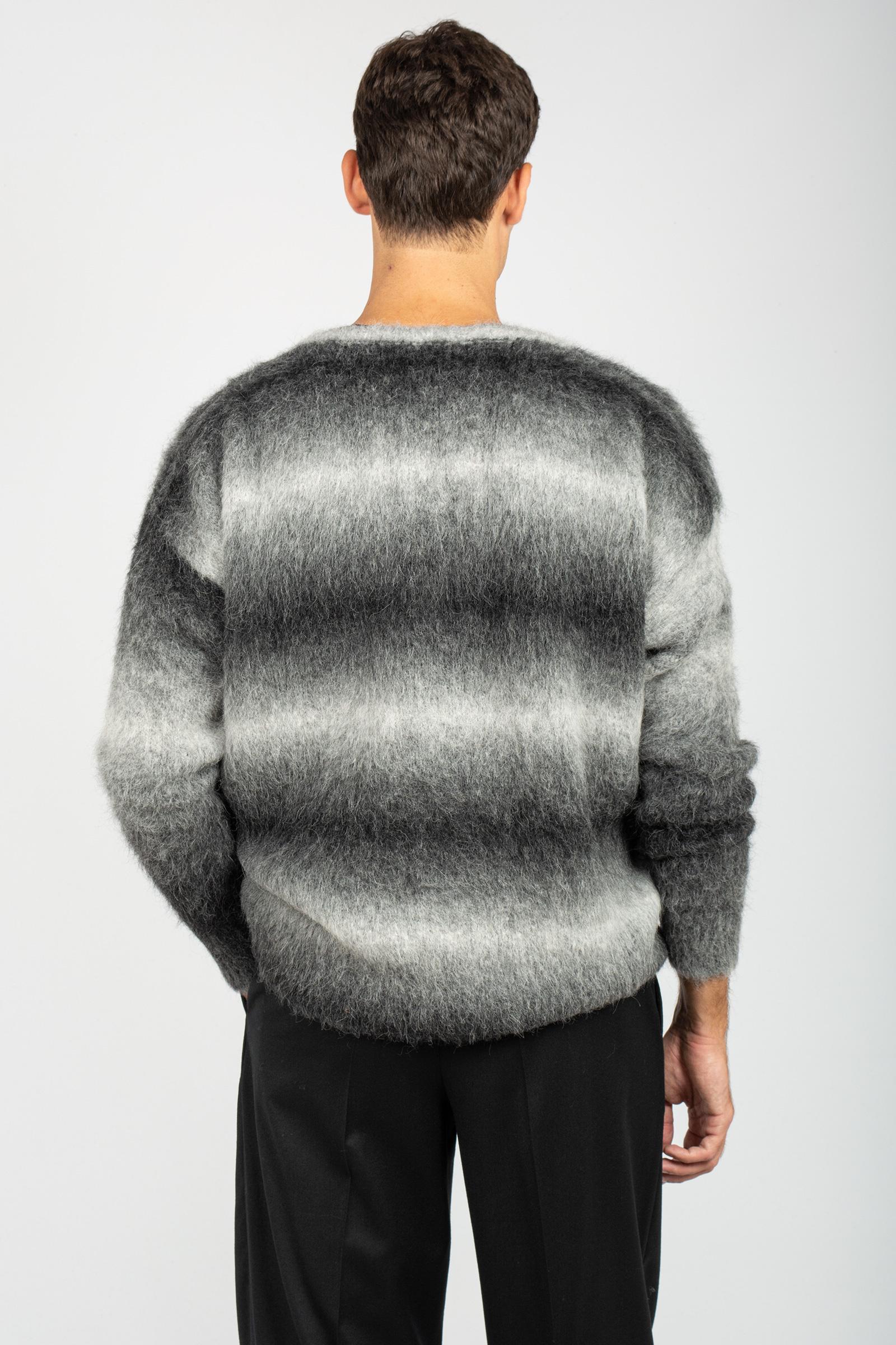 scollo v in misto mohair B9F0049 ALLUMINIO AMARANTO