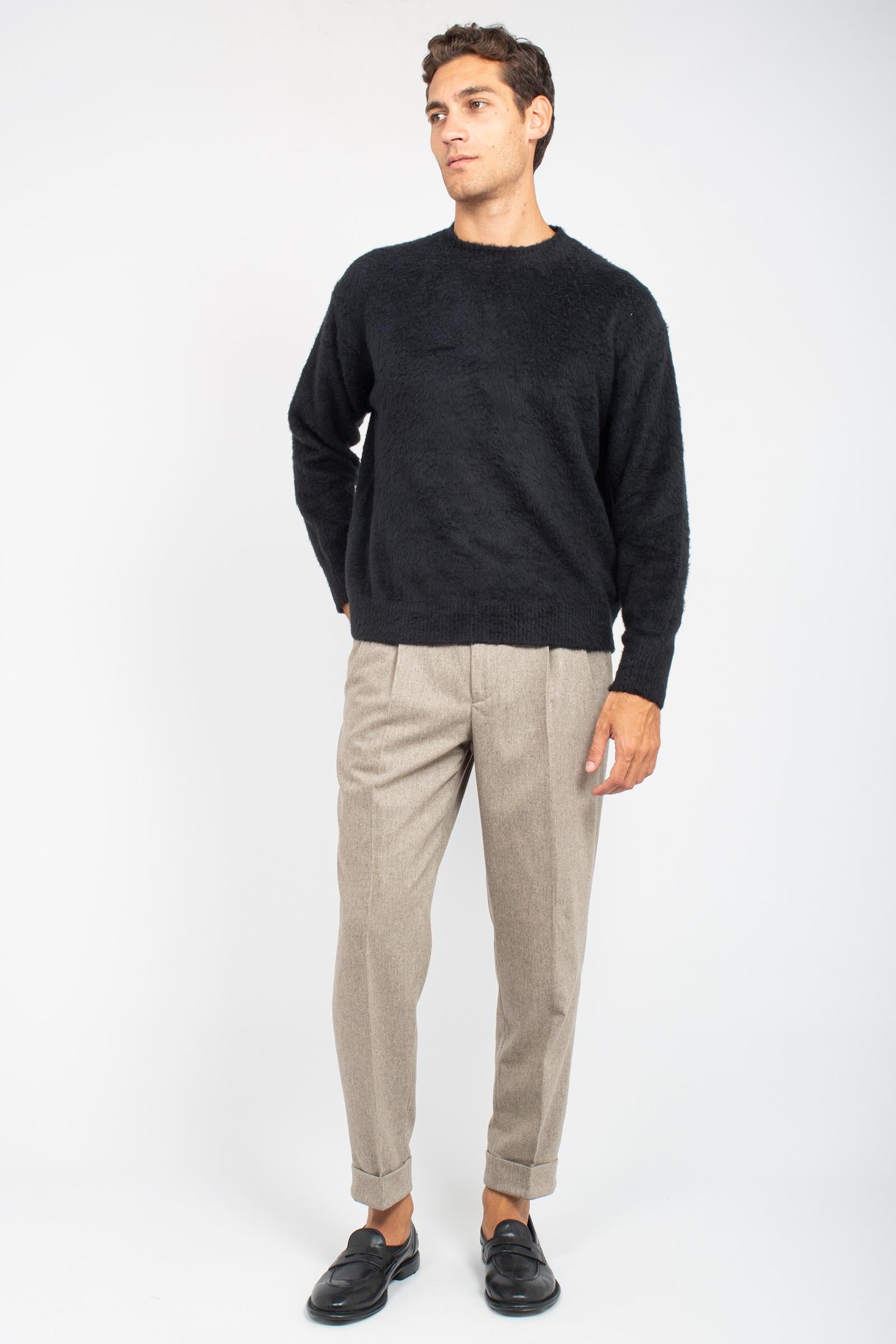 girocollo oversize in lana garzata 253M45301 09 ROBERTO COLLINA