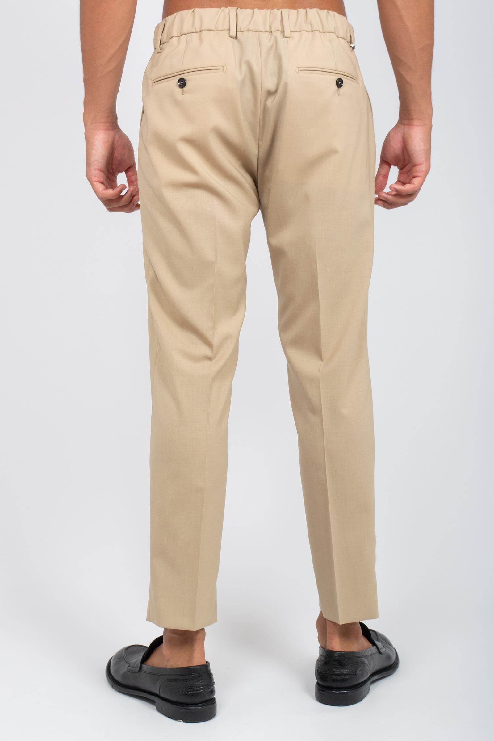 pantalone in misto lana vergine 'riccardo' RICCARDOCCREGULARMT BEIGE BE ABLE