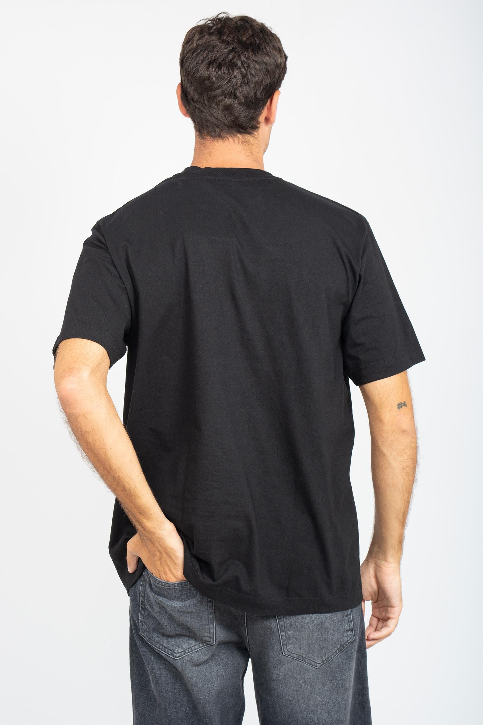 t-shirt oversize in cotone 'amore unico amore' TSOVER965MINA BLK ELITE