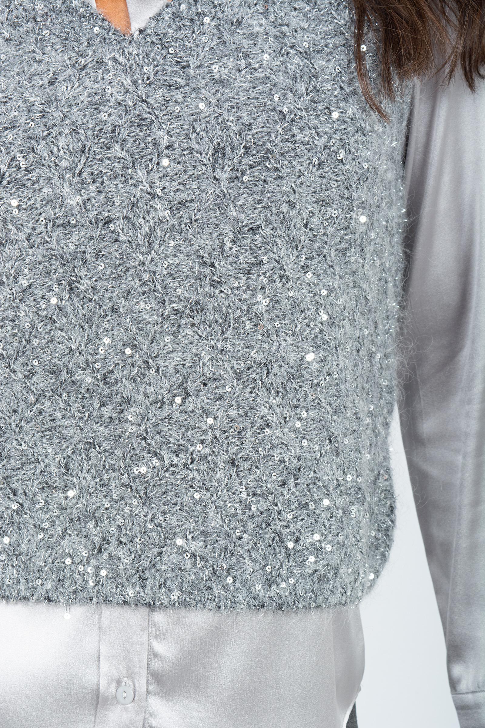 gilet con pailettes 255M4005 028 MAIDA MILA