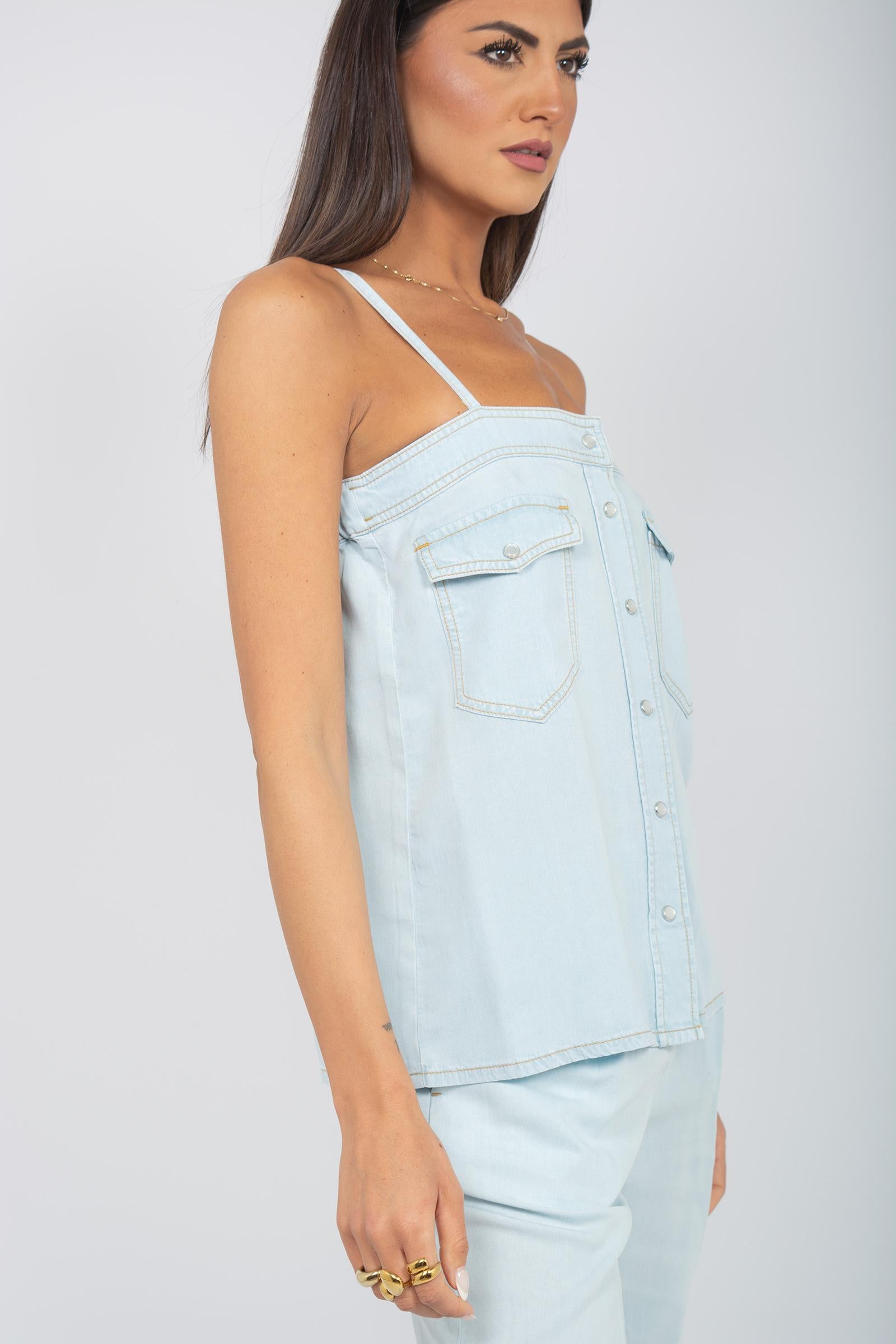 top in denim 'mirna' S5SY20 L88 SEMICOUTURE