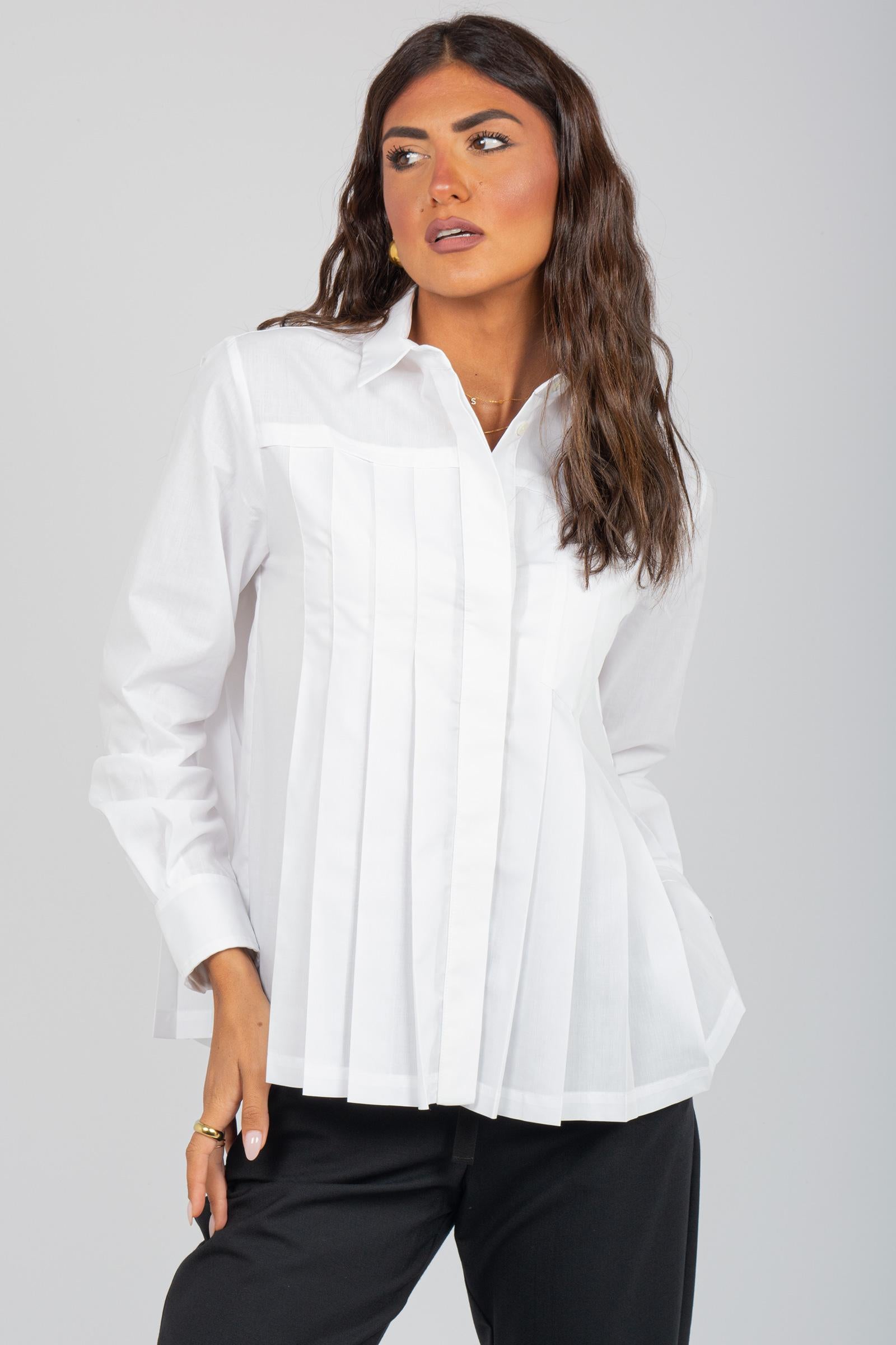 camicia shoming in cotone 'ambra' Y5WK23 A01 SEMICOUTURE