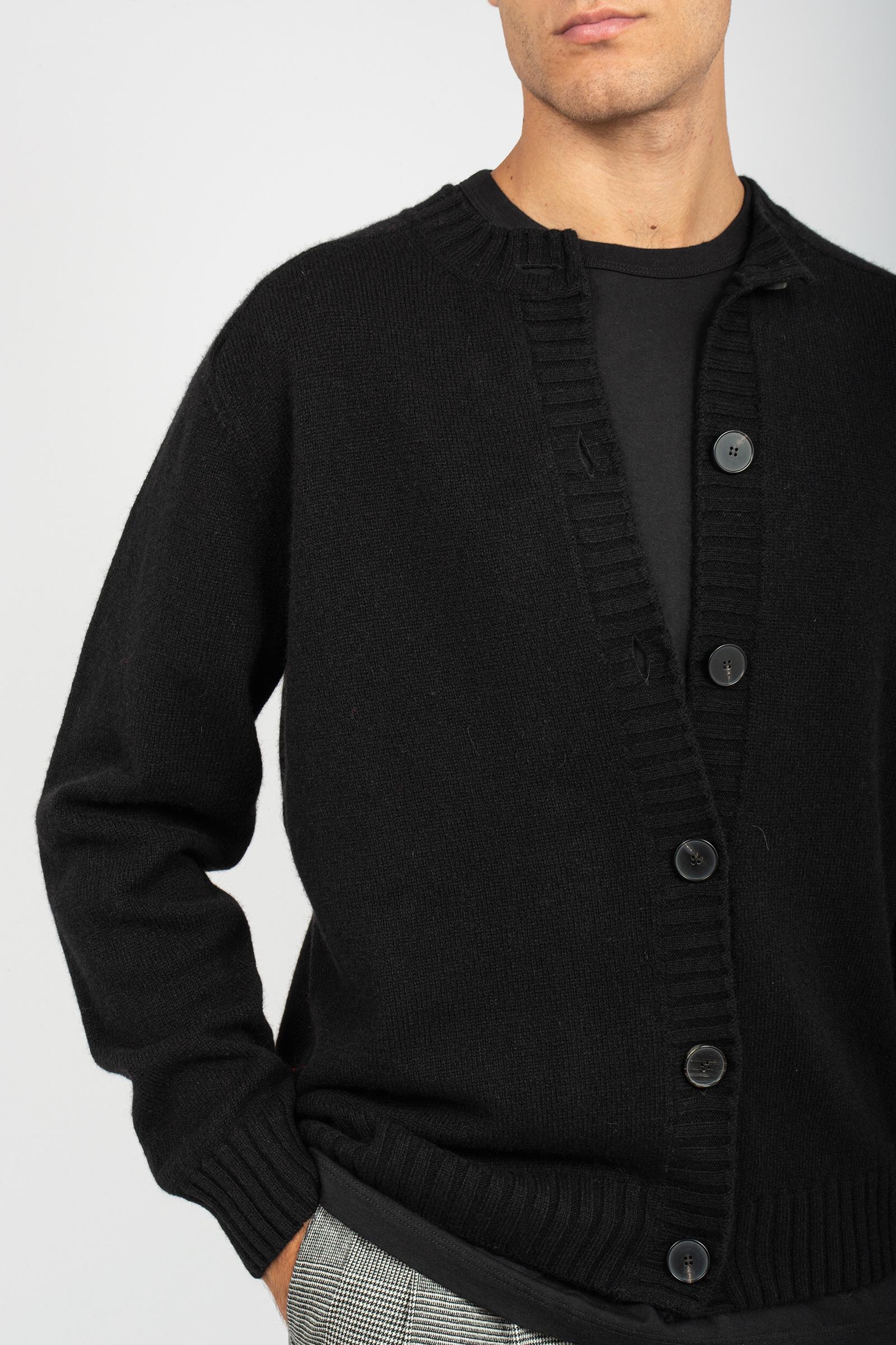 cardigan chanel in lana B9F0022 NERO AMARANTO