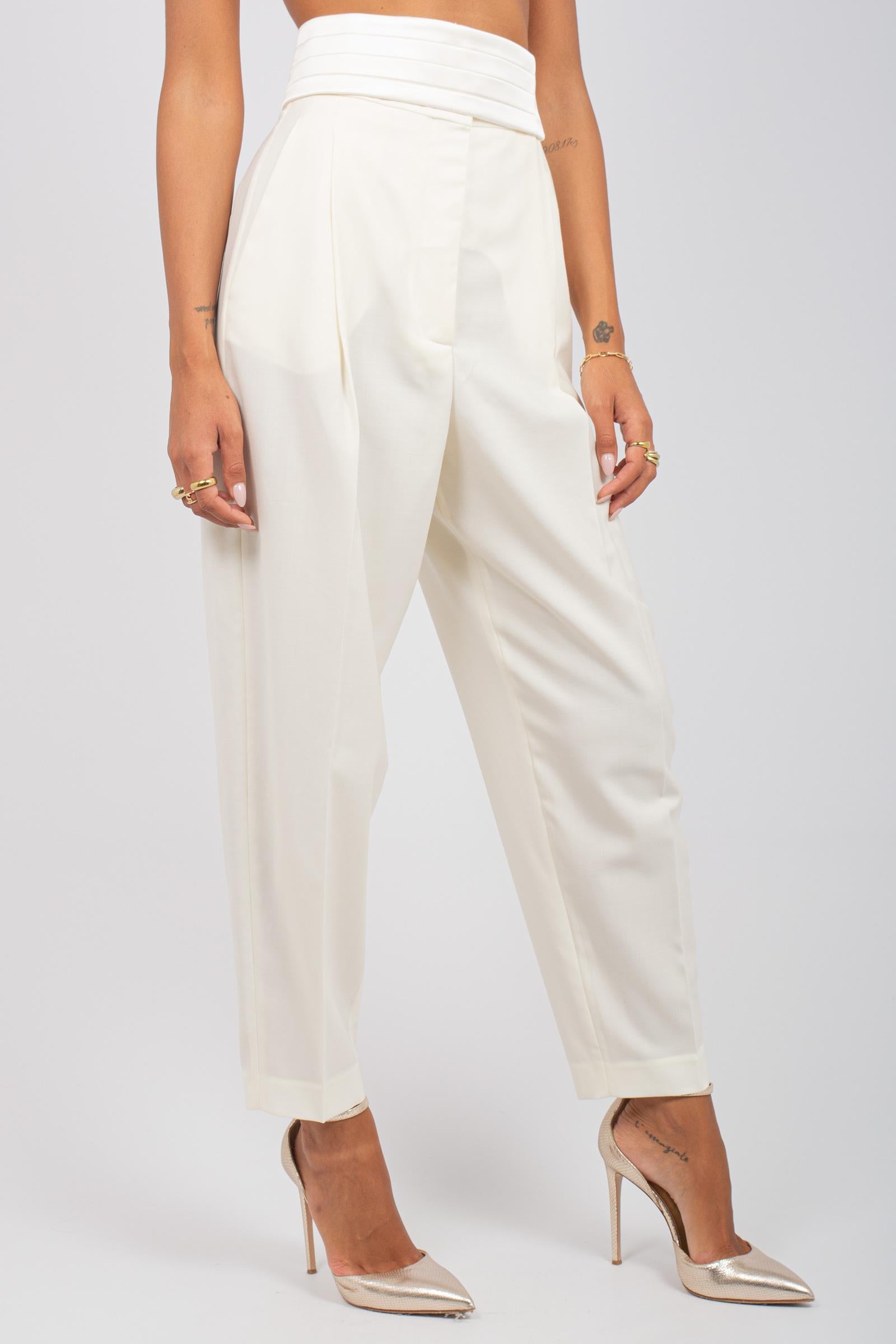 pantalone in fresco lana 'salome' E5WH05 A07 ERIKA CAVALLINI