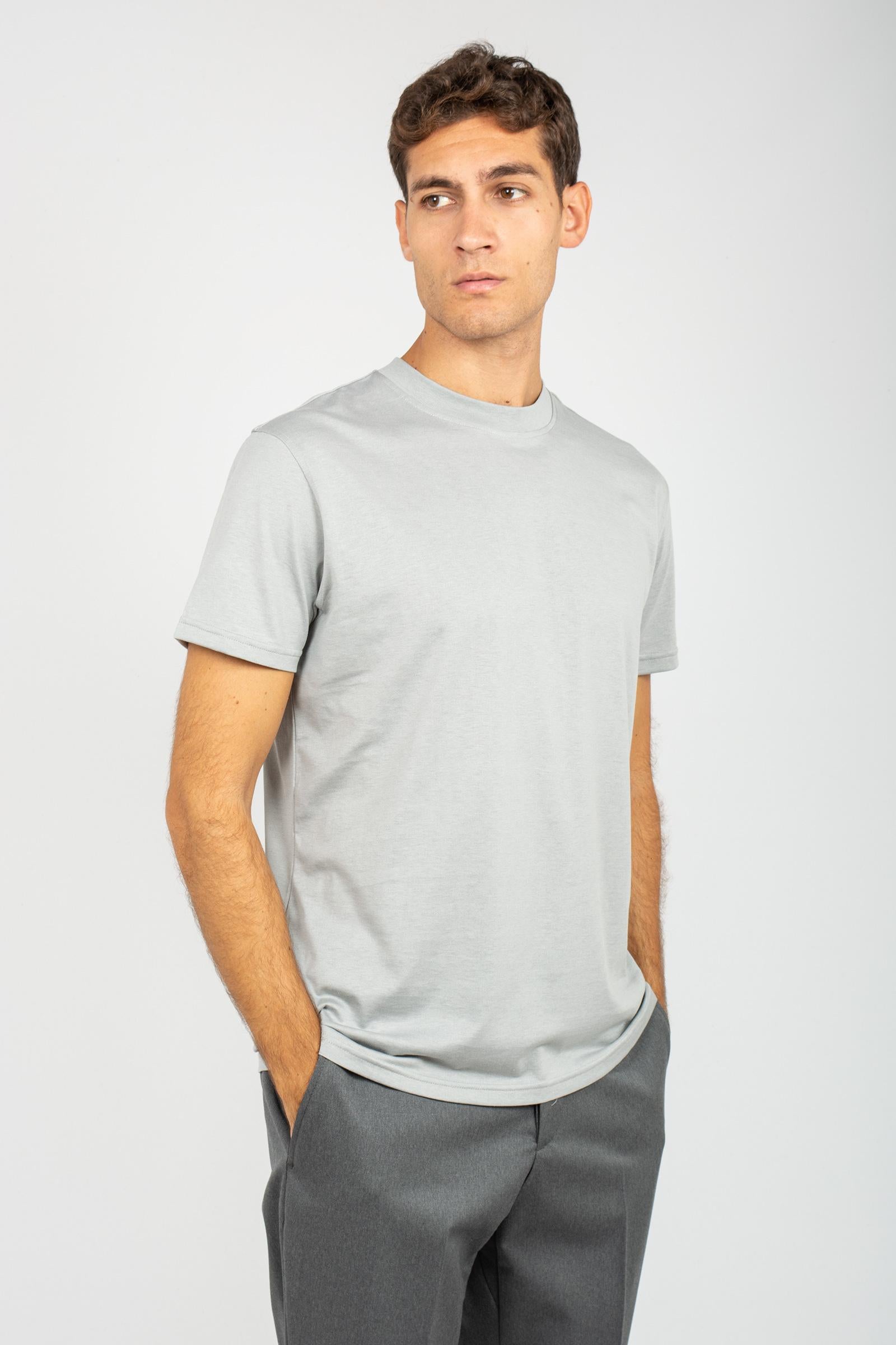 t-shirt in cotone e seta TL5STM050LEL 01CD0220 PT TORINO