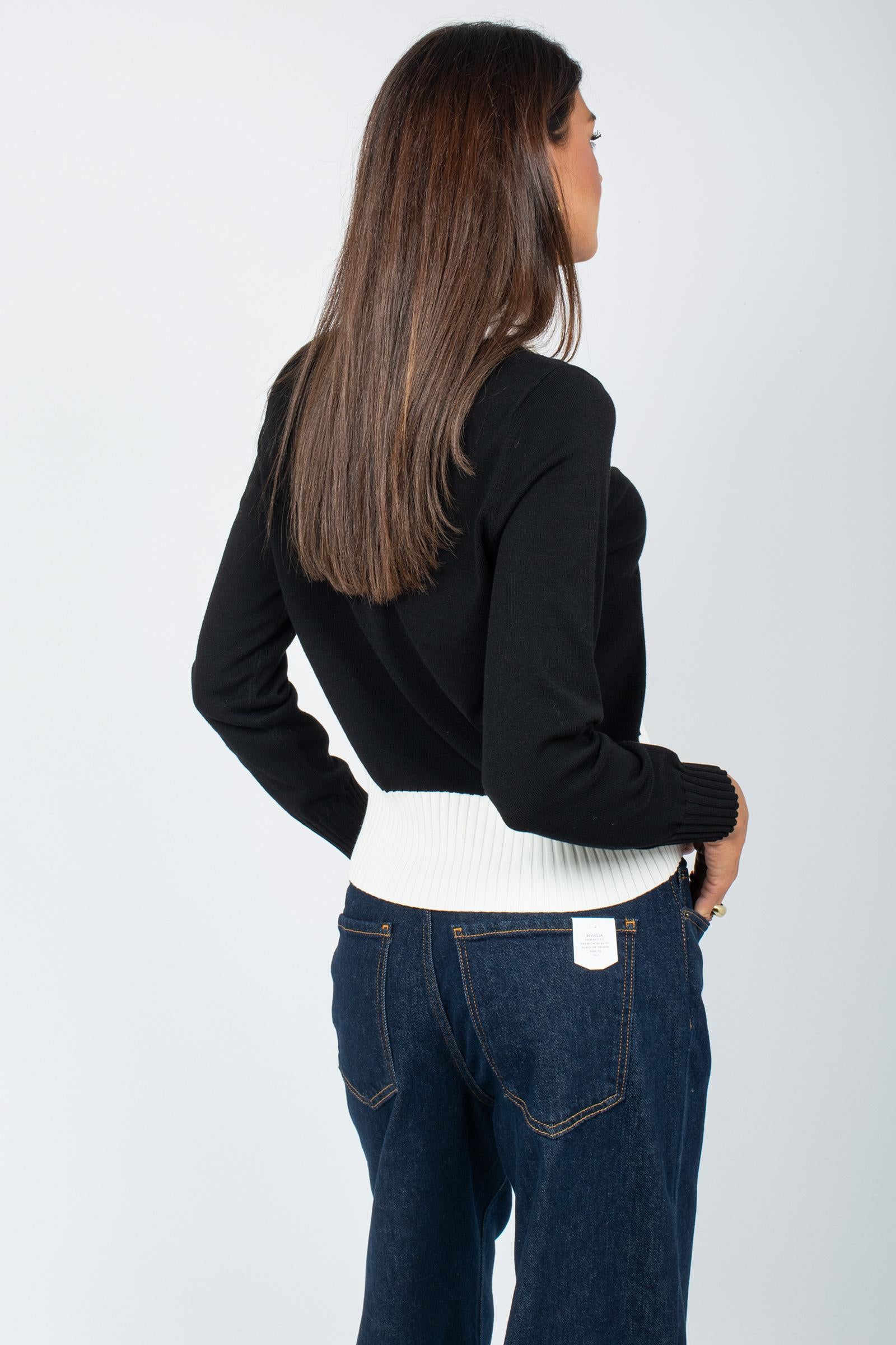 cardigan colorblock in misto lana M252J004985N A1 DIANA GALLESI