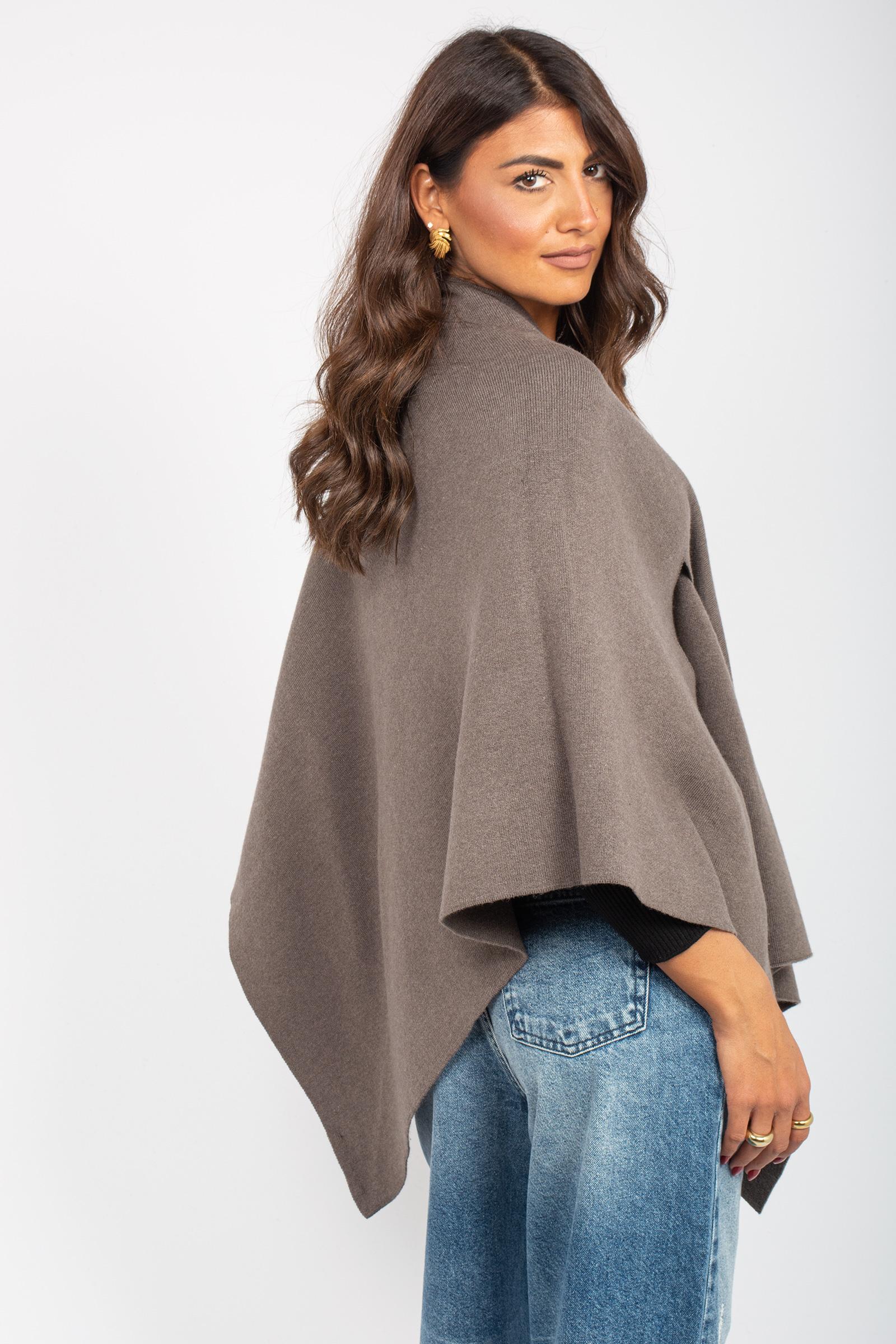 poncho con passante in misto lana 255M1170 067 MAIDA MILA
