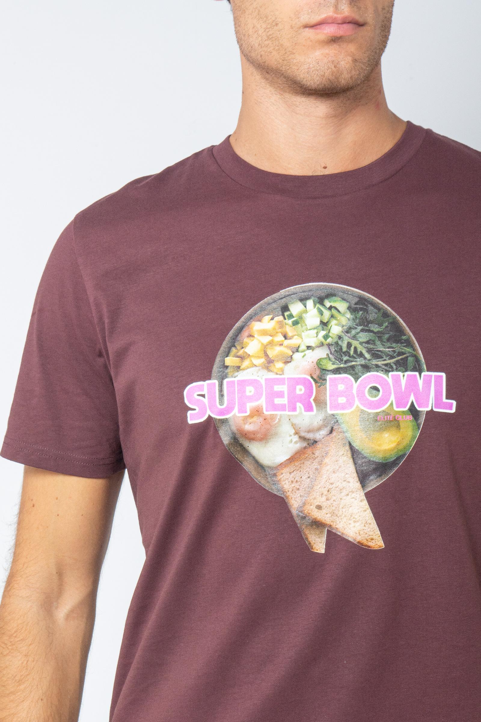 t-shirt in cotone 'super bowl' TSBISC925BOWK BROWN ELITE