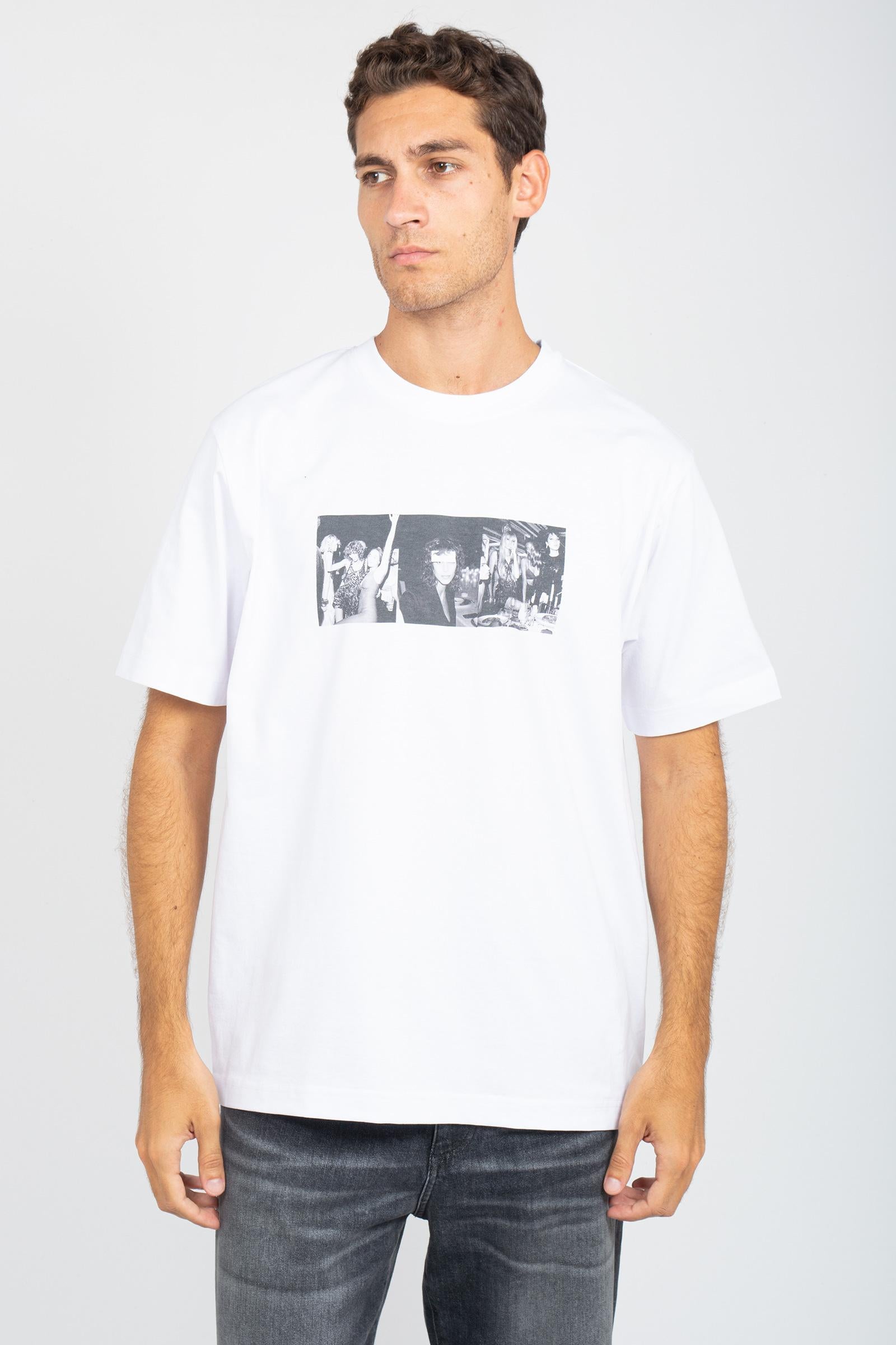t-shirt oversize in cotone 'midnight calling' TSOVER935MIDNIGHT WHT ELITE