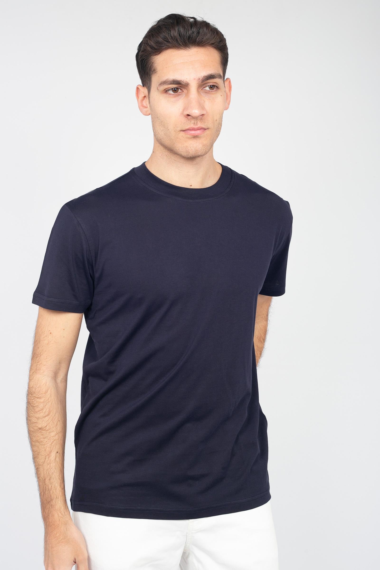 t-shirt in cotone e seta TL5STM050LEL 01CD360 PT TORINO