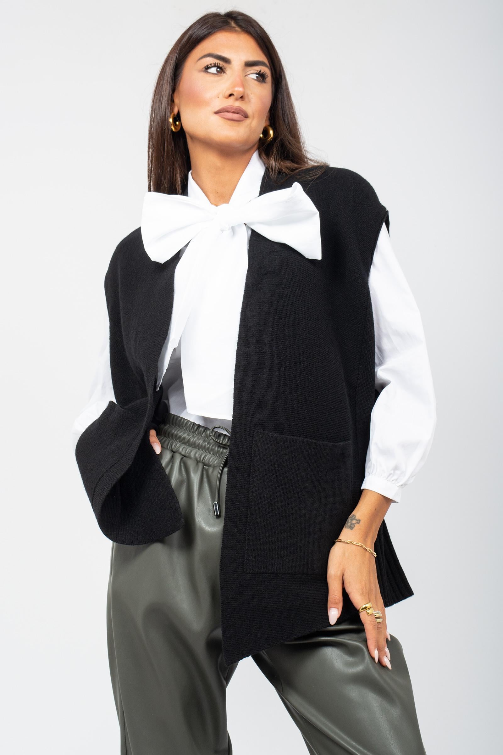 cardigan in lana merinos EQM0486I 16 AMANTO