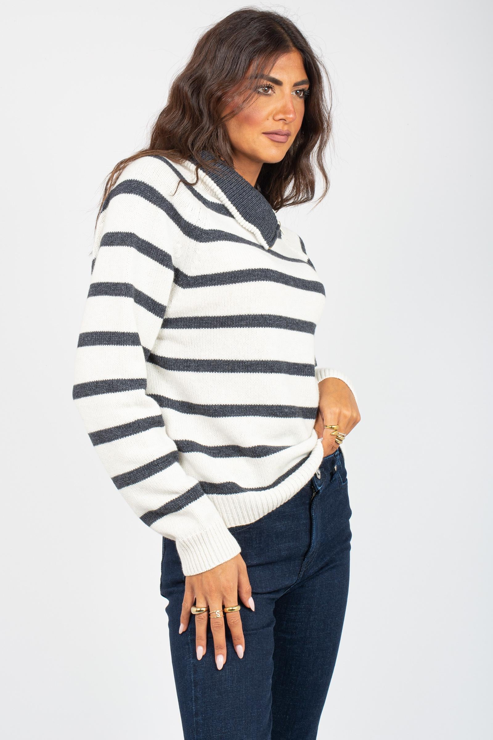 collo alto in misto cashmere 'irmina' S5WE40 A13Y2 SEMICOUTURE