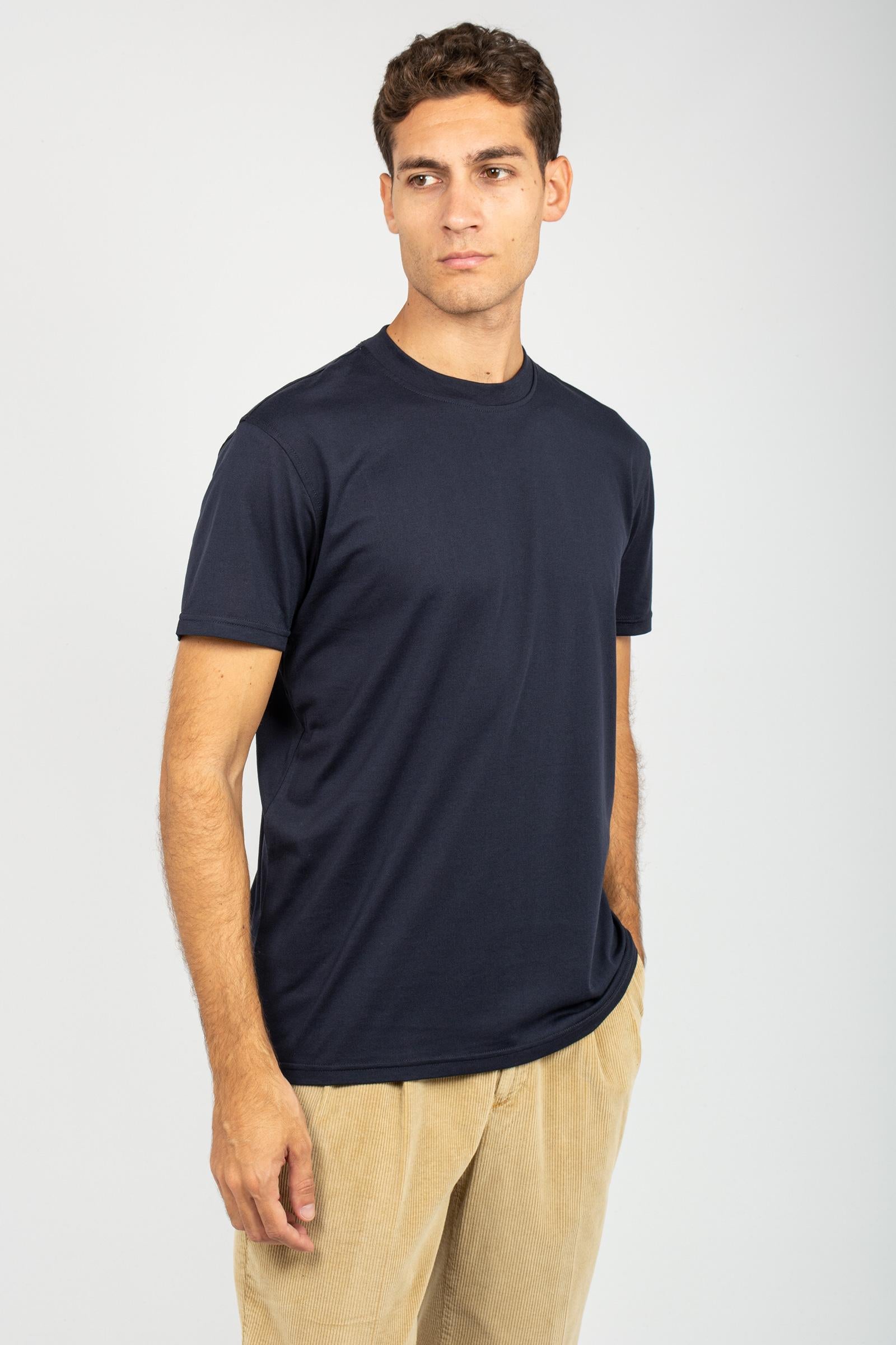t-shirt in cotone e seta TL5STM050LEL 01CD0360 PT TORINO
