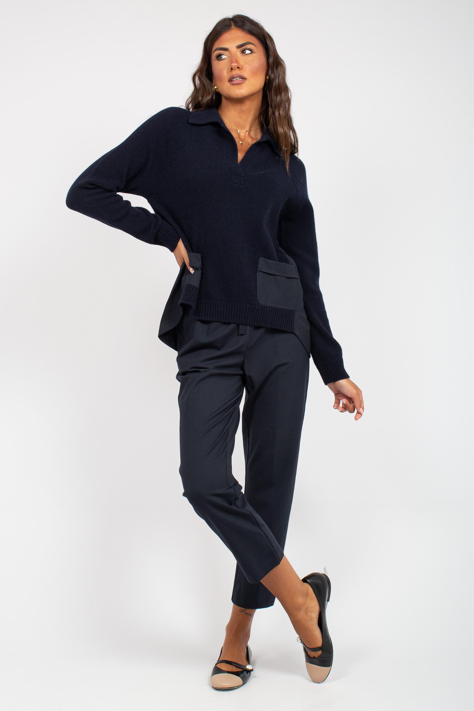 polo oversize in lana 'acantha' Y5WG21 K92 SEMICOUTURE