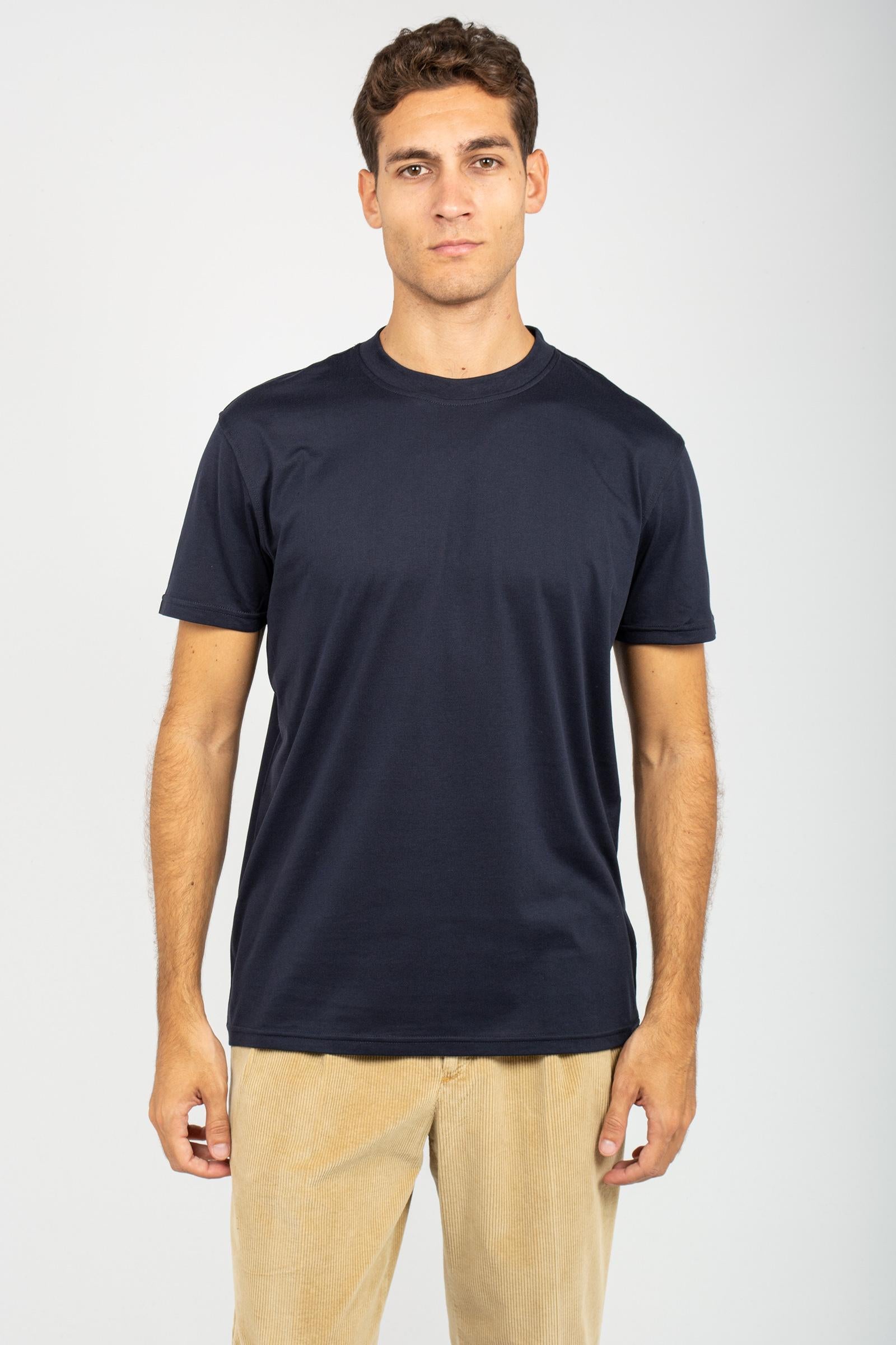 t-shirt in cotone e seta TL5STM050LEL 01CD0360 PT TORINO
