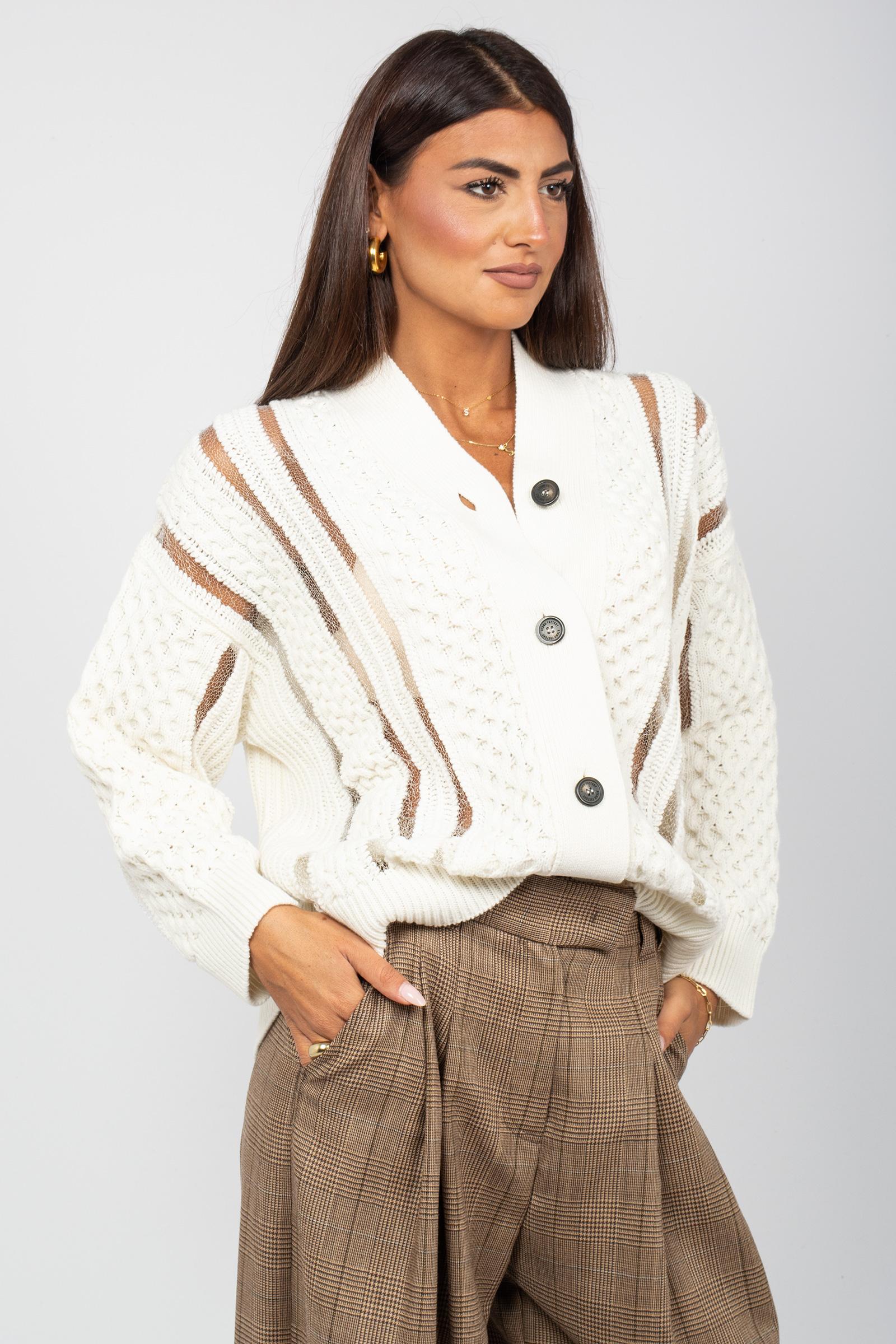 cardigan oversize a trecce AI25AFD12 2 ATOMO FACTORY