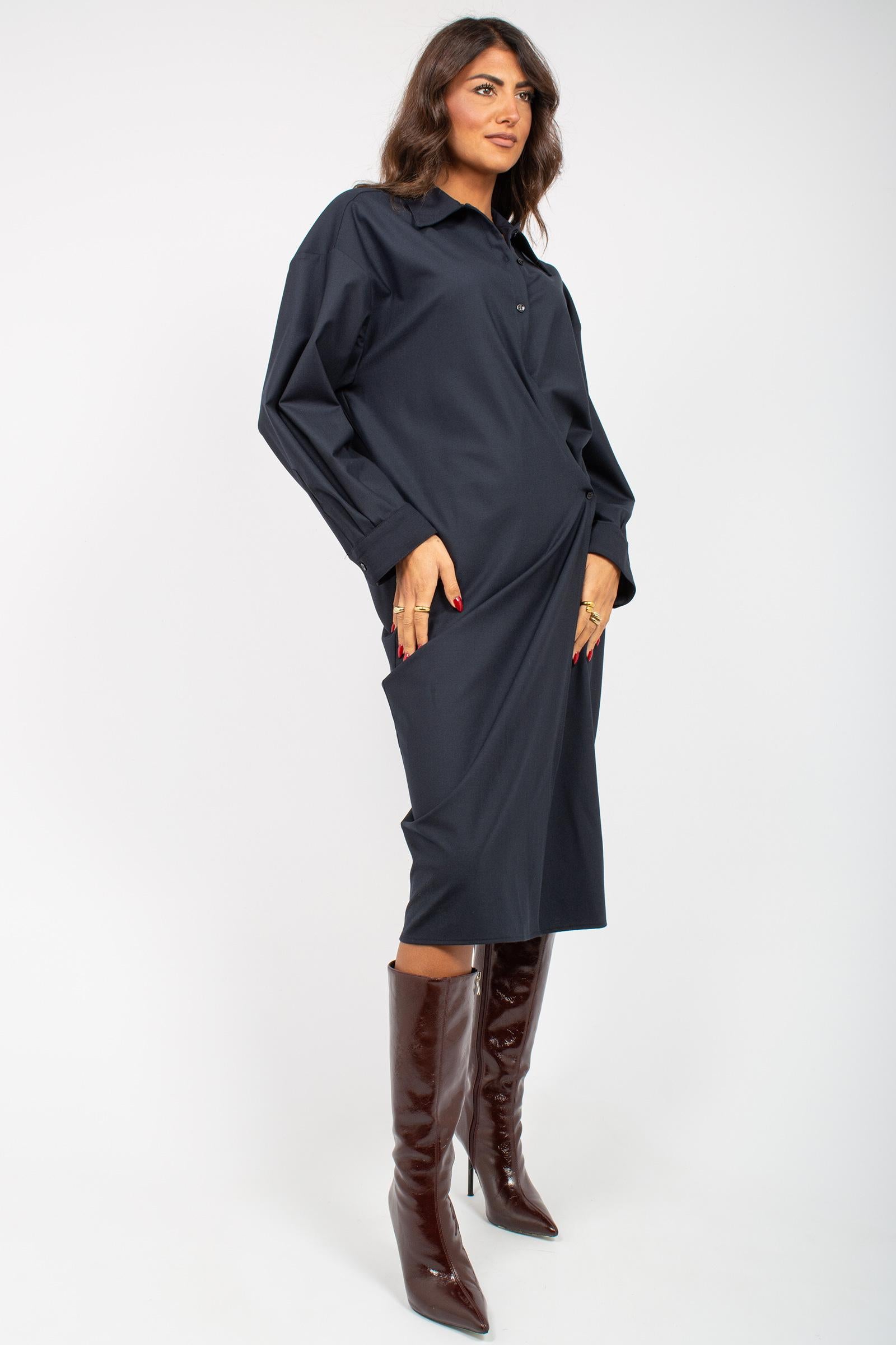 abito in misto lana M1F0162 NAVY SOLOTRE