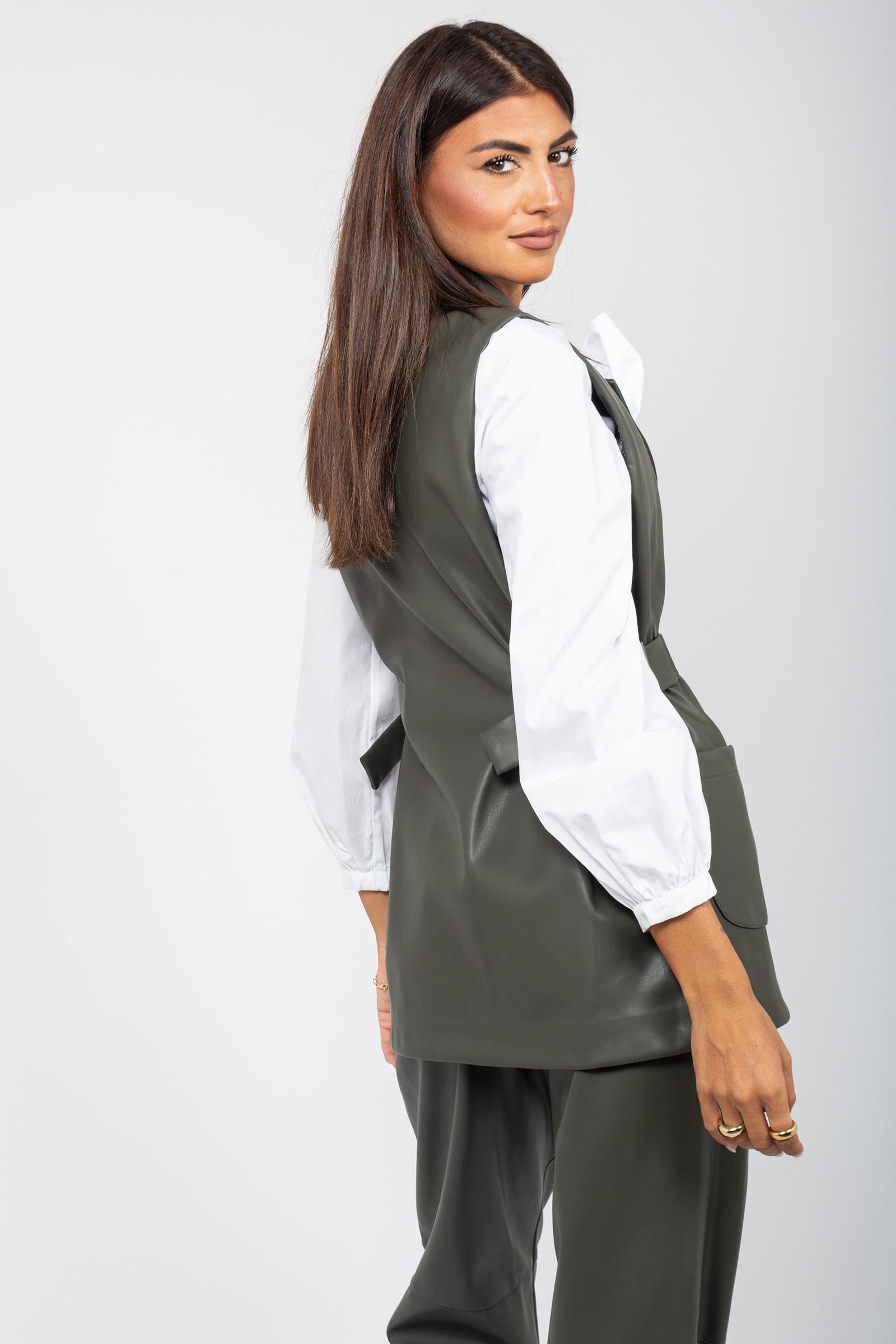 gilet in ecopelle 2416R002964N 25 DIANA GALLESI