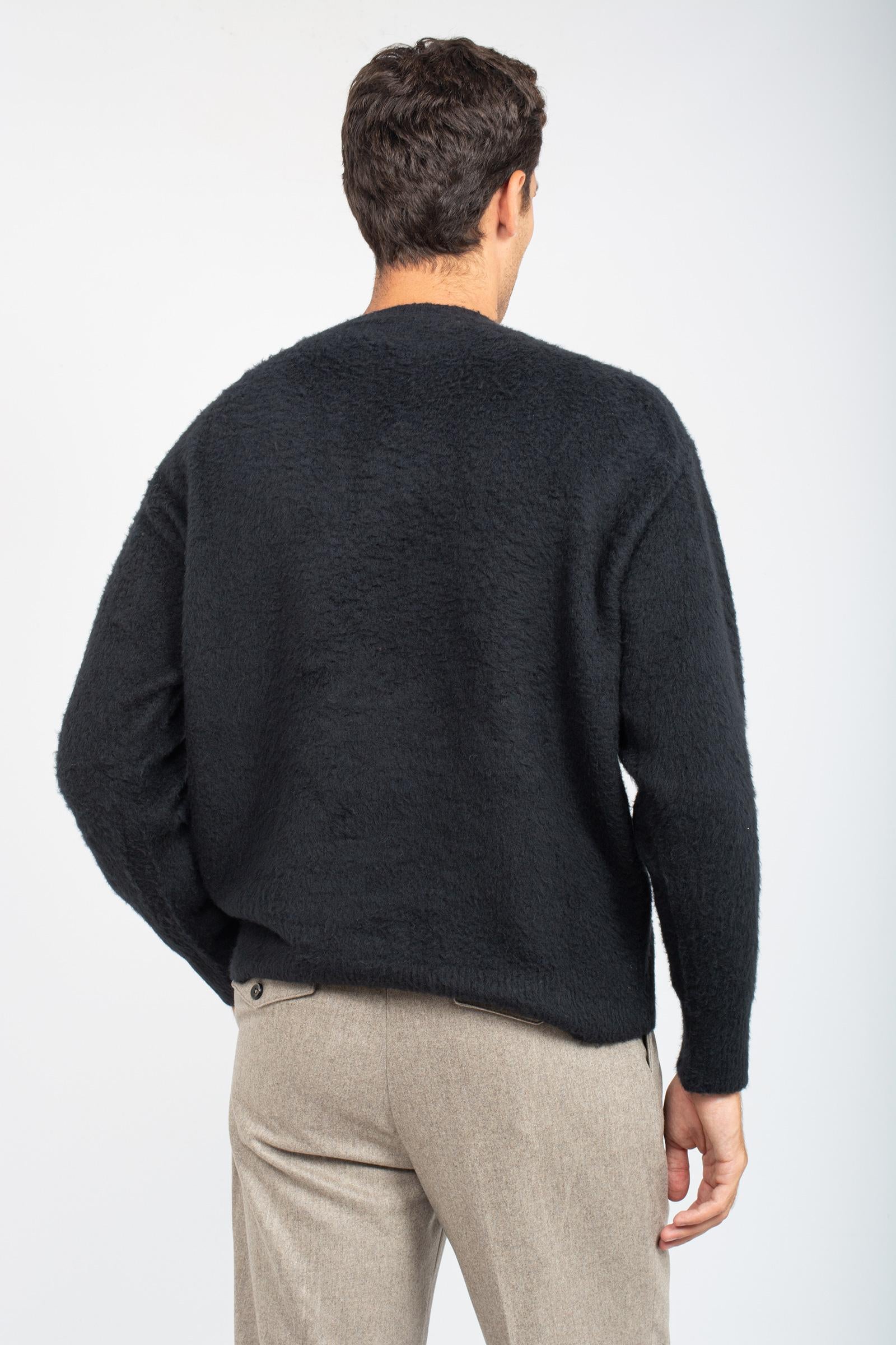 girocollo oversize in lana garzata 253M45301 09 ROBERTO COLLINA
