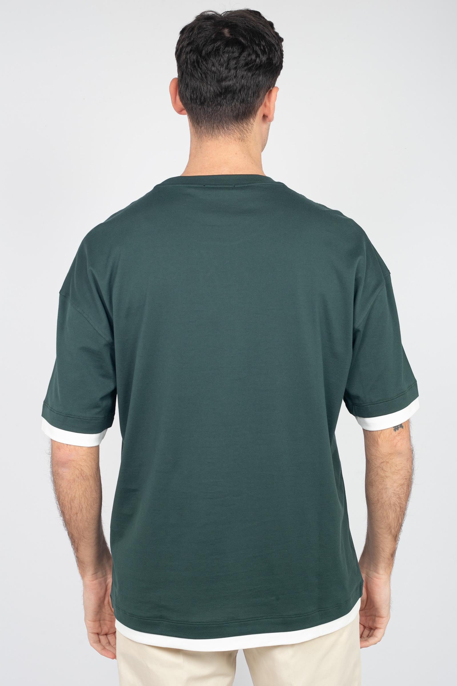 girocollo comfy fit con bordi a contrasto RB52121 26 ROBERTO COLLINA