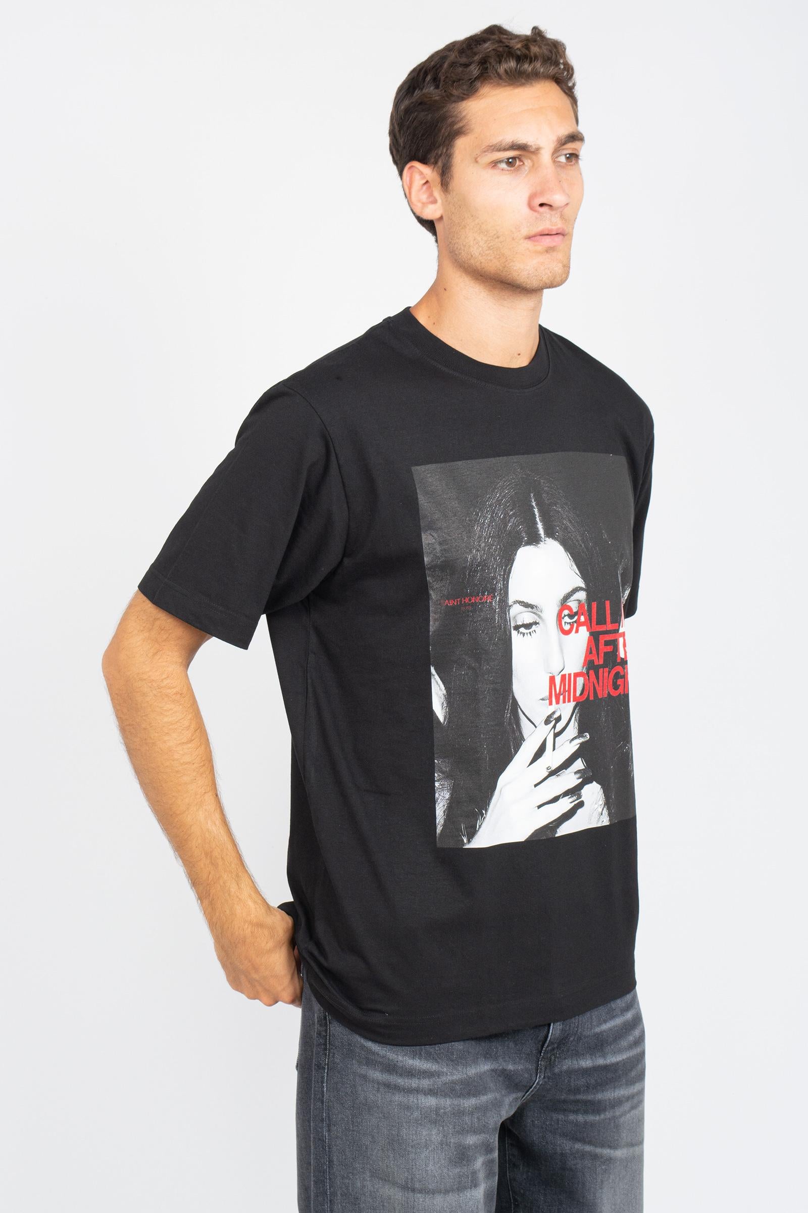 t-shirt oversize in cotone 'cher' TSOVER963CHER BLK ELITE